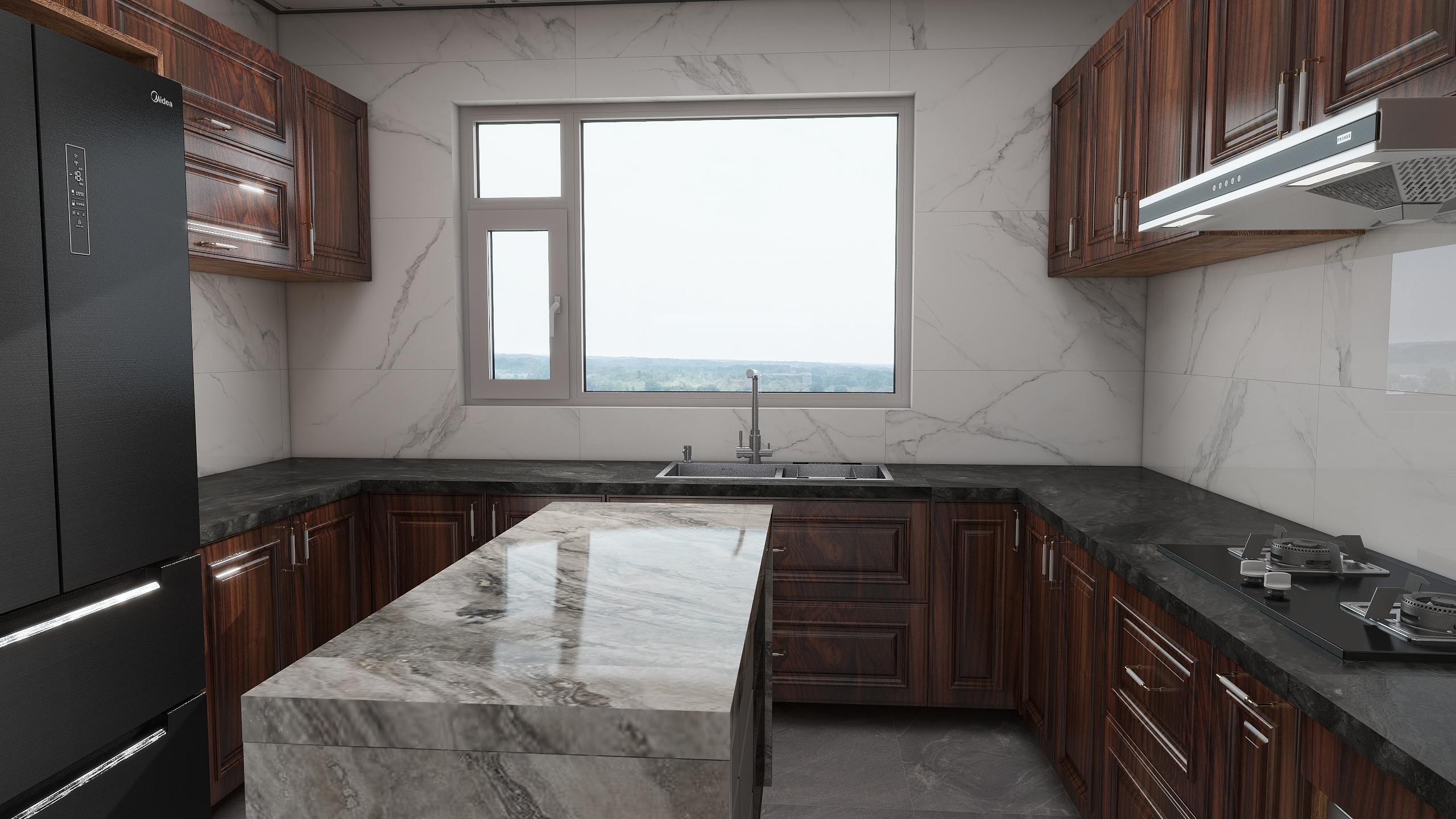 纳格兰的一阵大风-新中式142㎡2室装修效果图