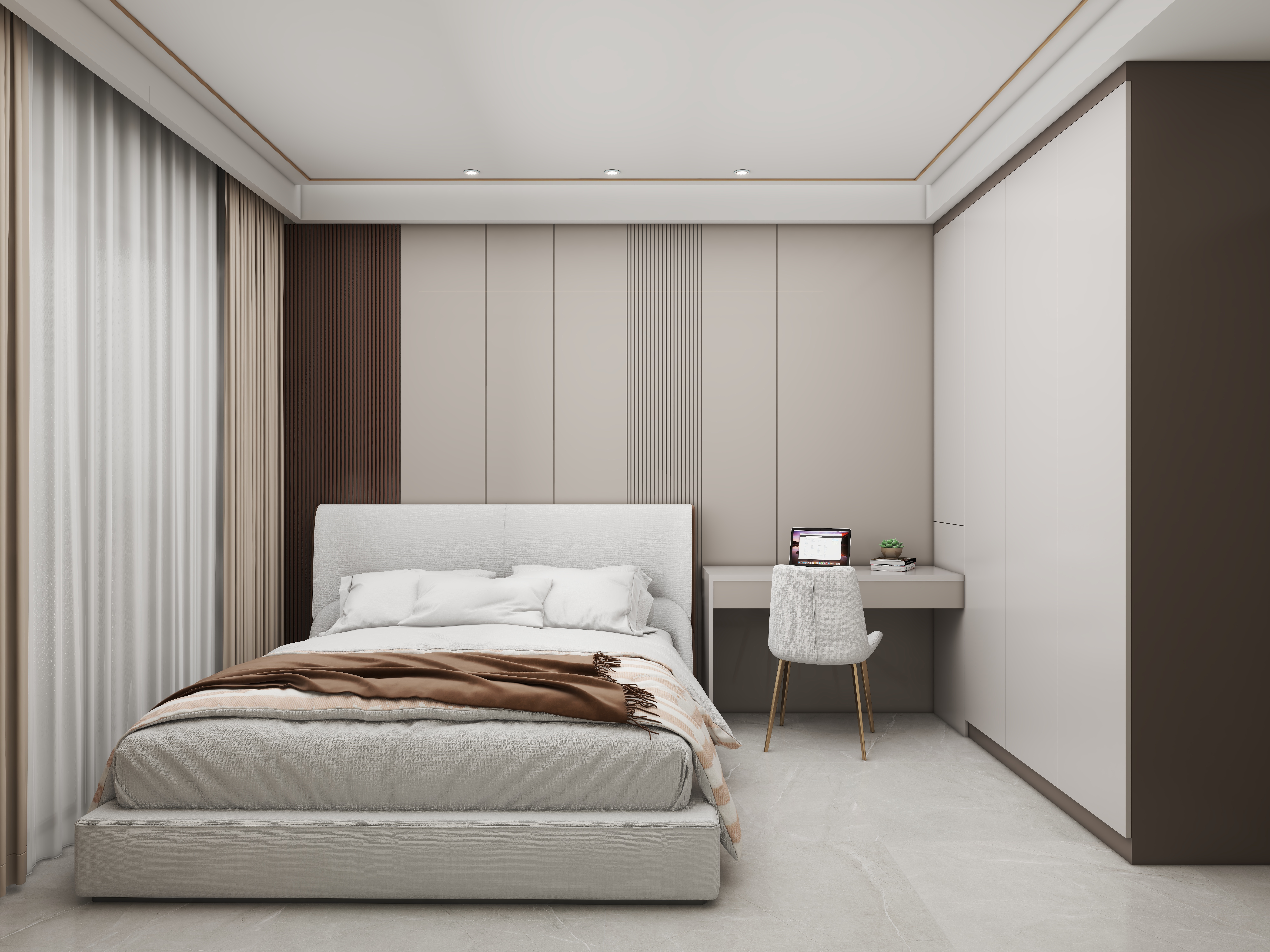 壹诺设计工作室-115㎡3室-现代简约装修效果图