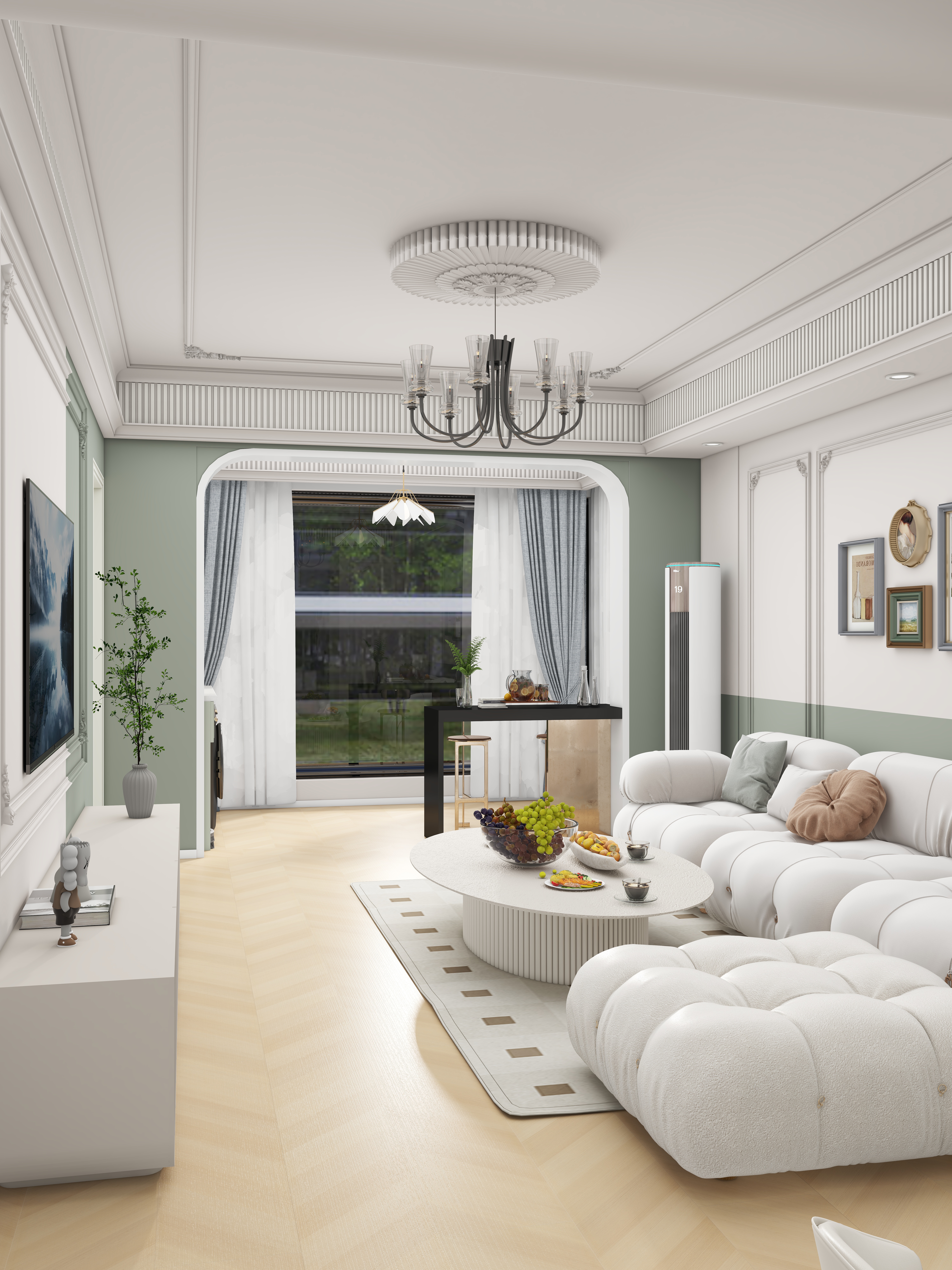 此效果图简单参考-天安大厦-A座89㎡3室-装修设计方案