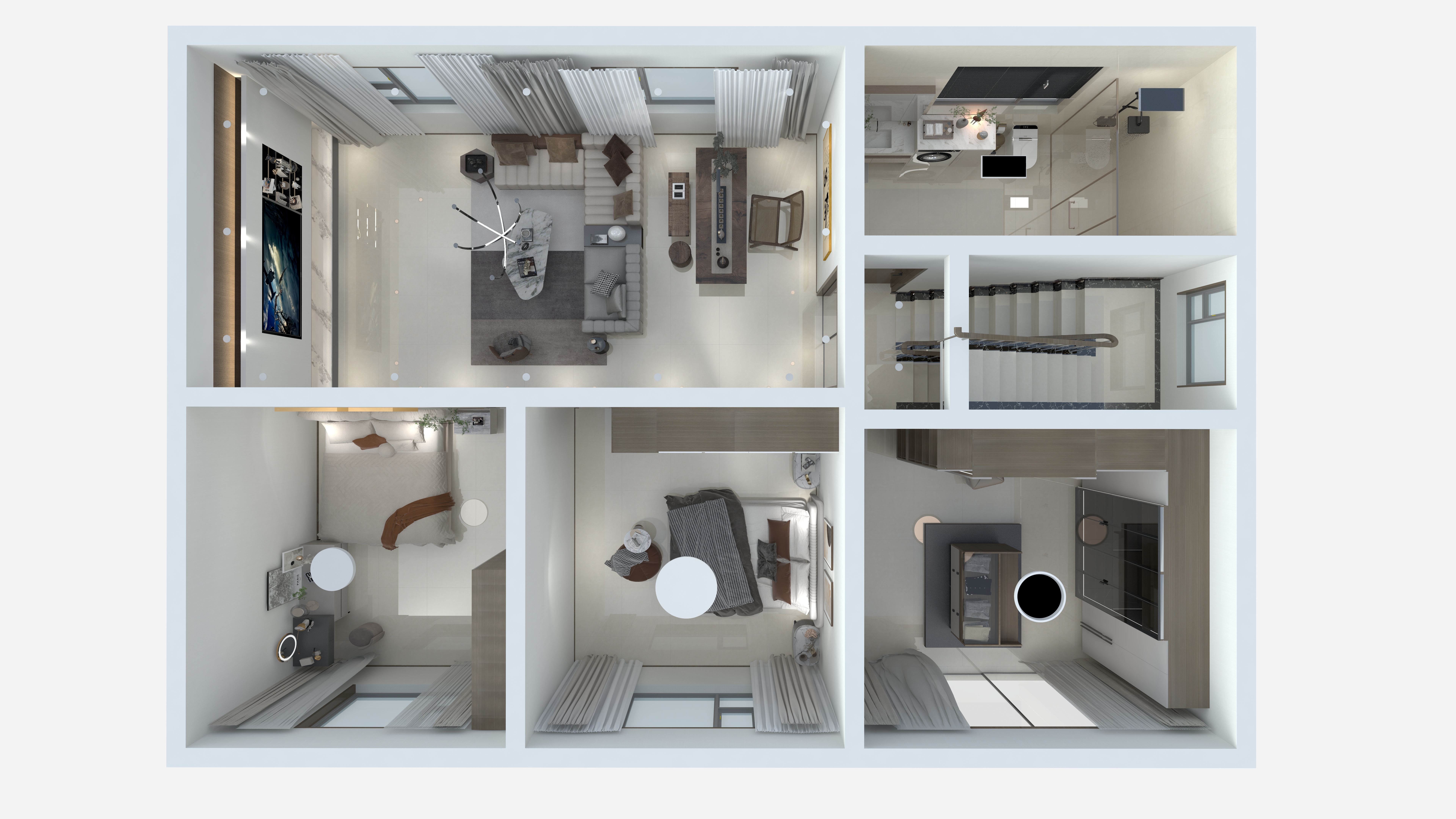 红房子装饰设计李曼-曹店自建房-装修设计方案