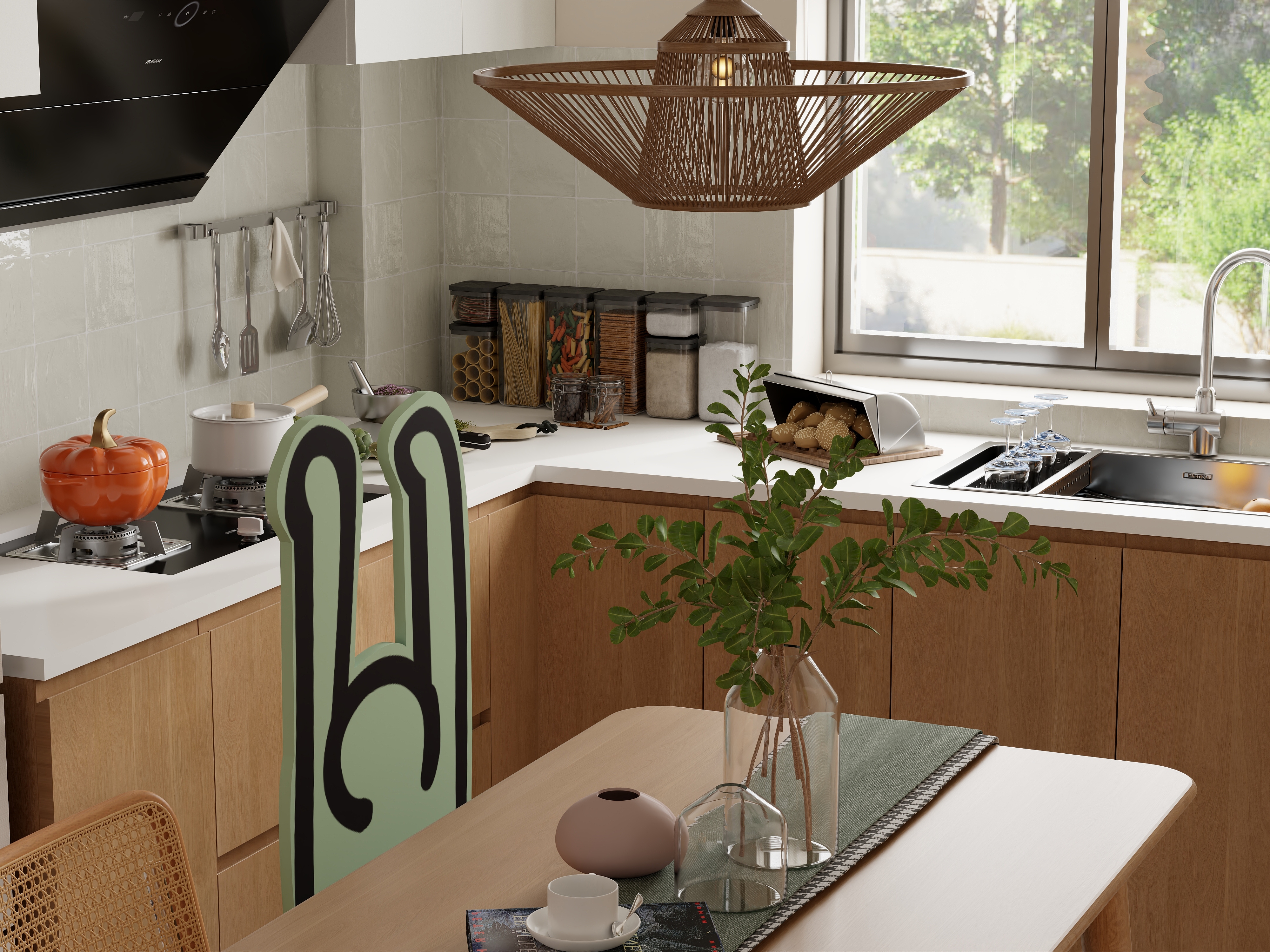 高反设计一一接代画版-北欧气爽|夏日里的小窝-装修设计方案