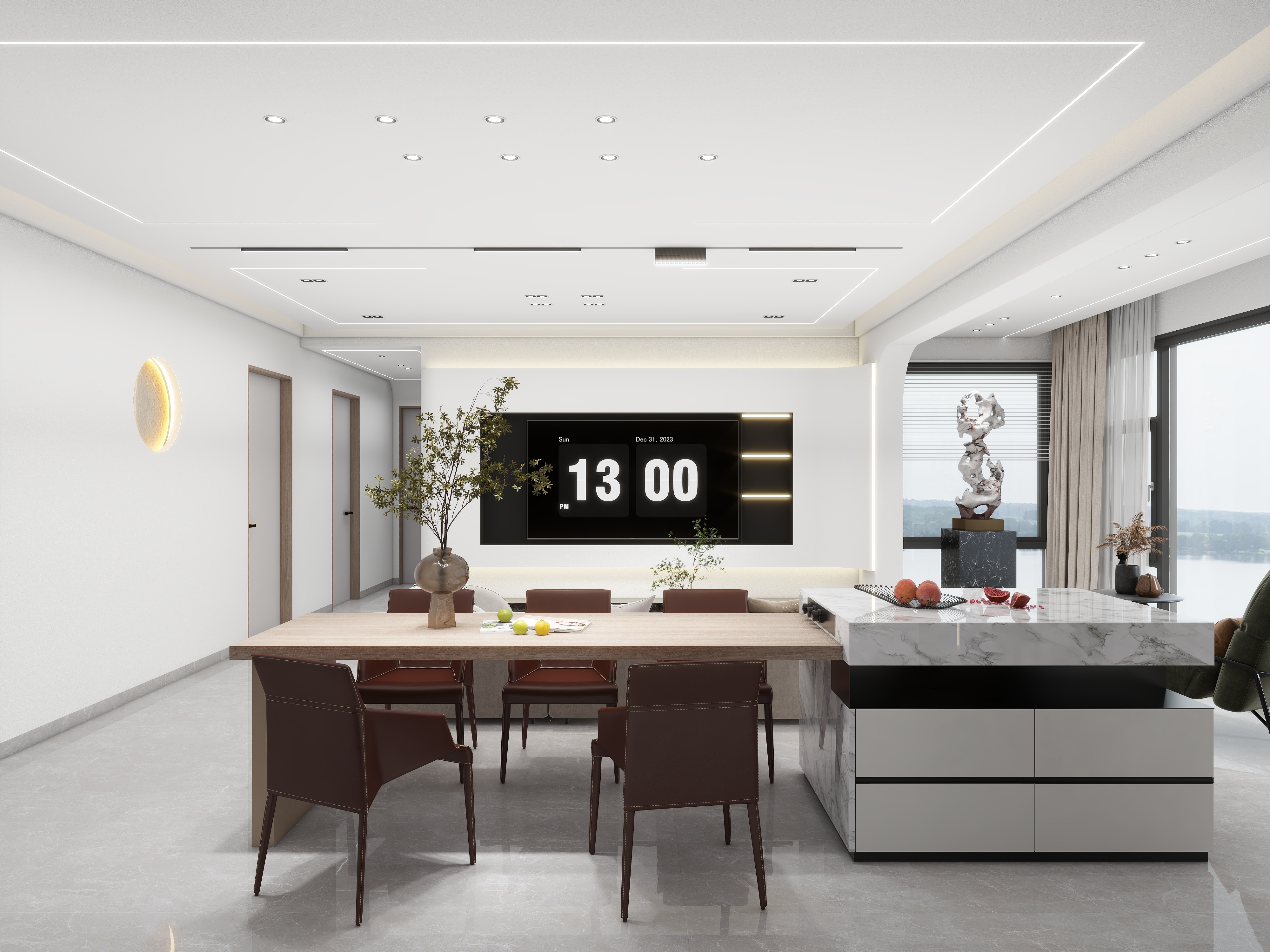 毕节艺禾装饰设计有限公司一邓思诚-华融德溪府现代简约147㎡4室-装修设计方案