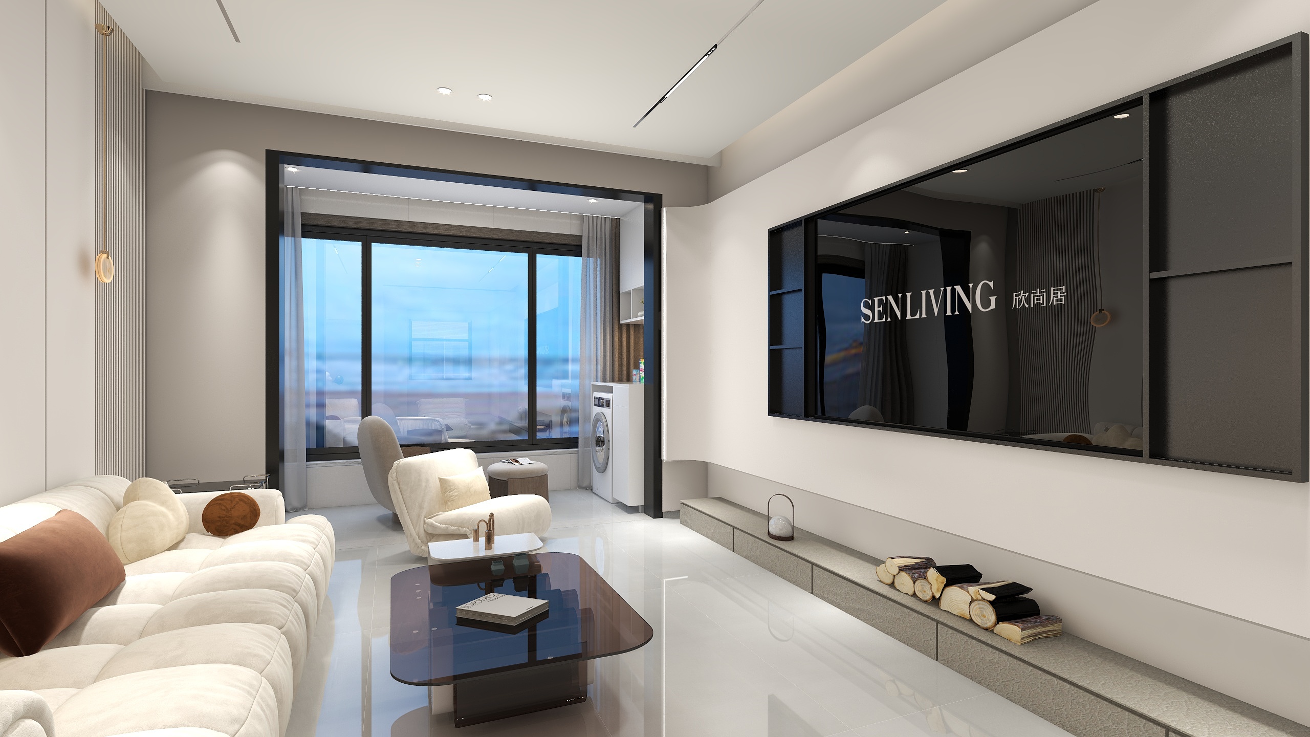 王敏-昶龙壹号院100㎡2室装修效果图