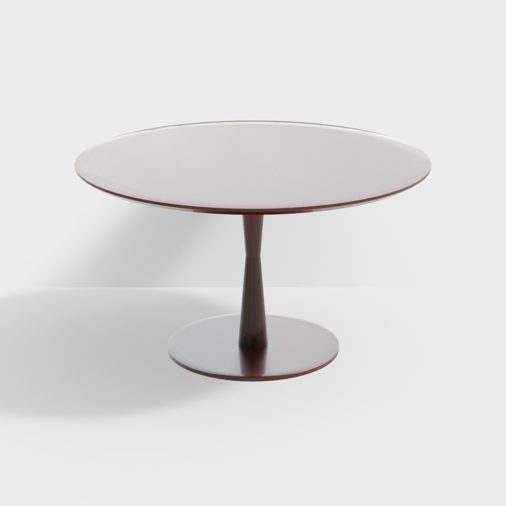 Poliform FLUTE diningtable Red lacquered end table3D模型