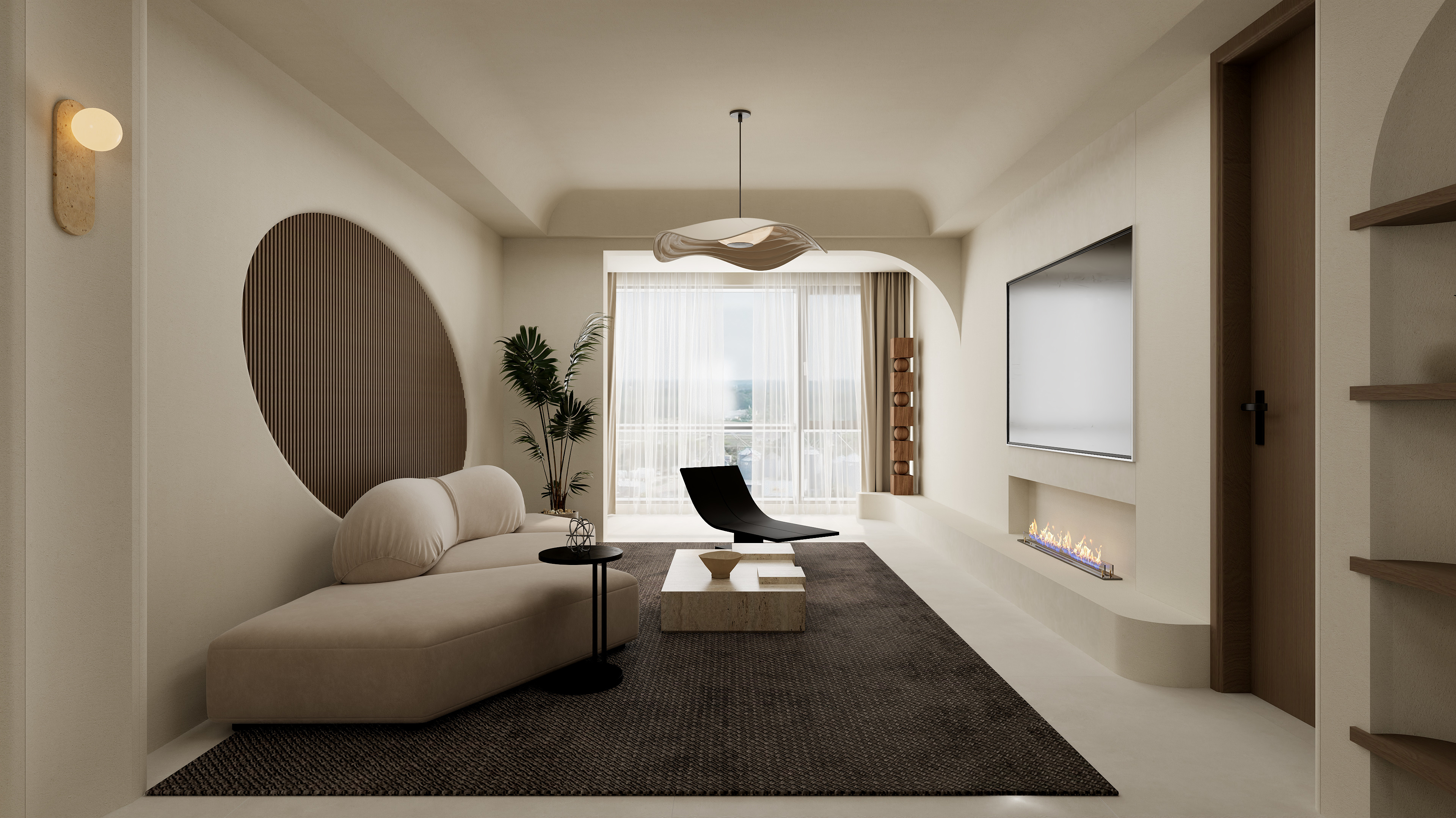 孙有权-『日月其除』110平丨侘寂风两居装修效果图