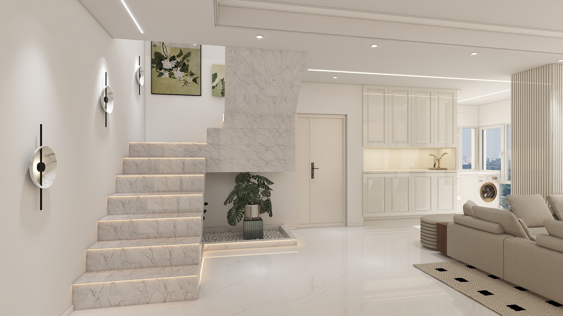 龙辉装饰-全案设计-滨江壹号一楼-装修设计方案