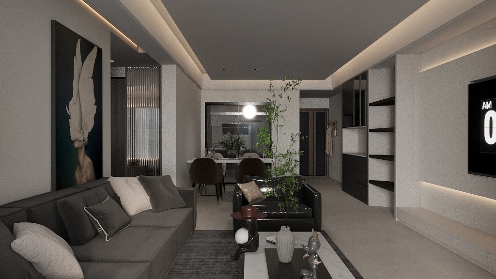 设计工作室效果图-九域府B区-装修设计方案