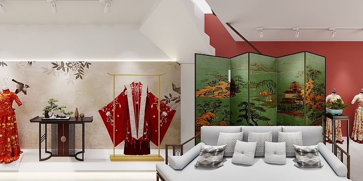 墨染图文-新中式婚纱店-装修设计方案