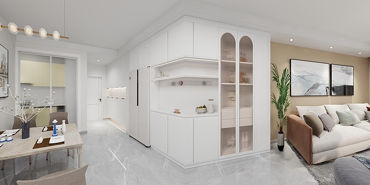 QD设计司-纯白色家具-装修设计方案