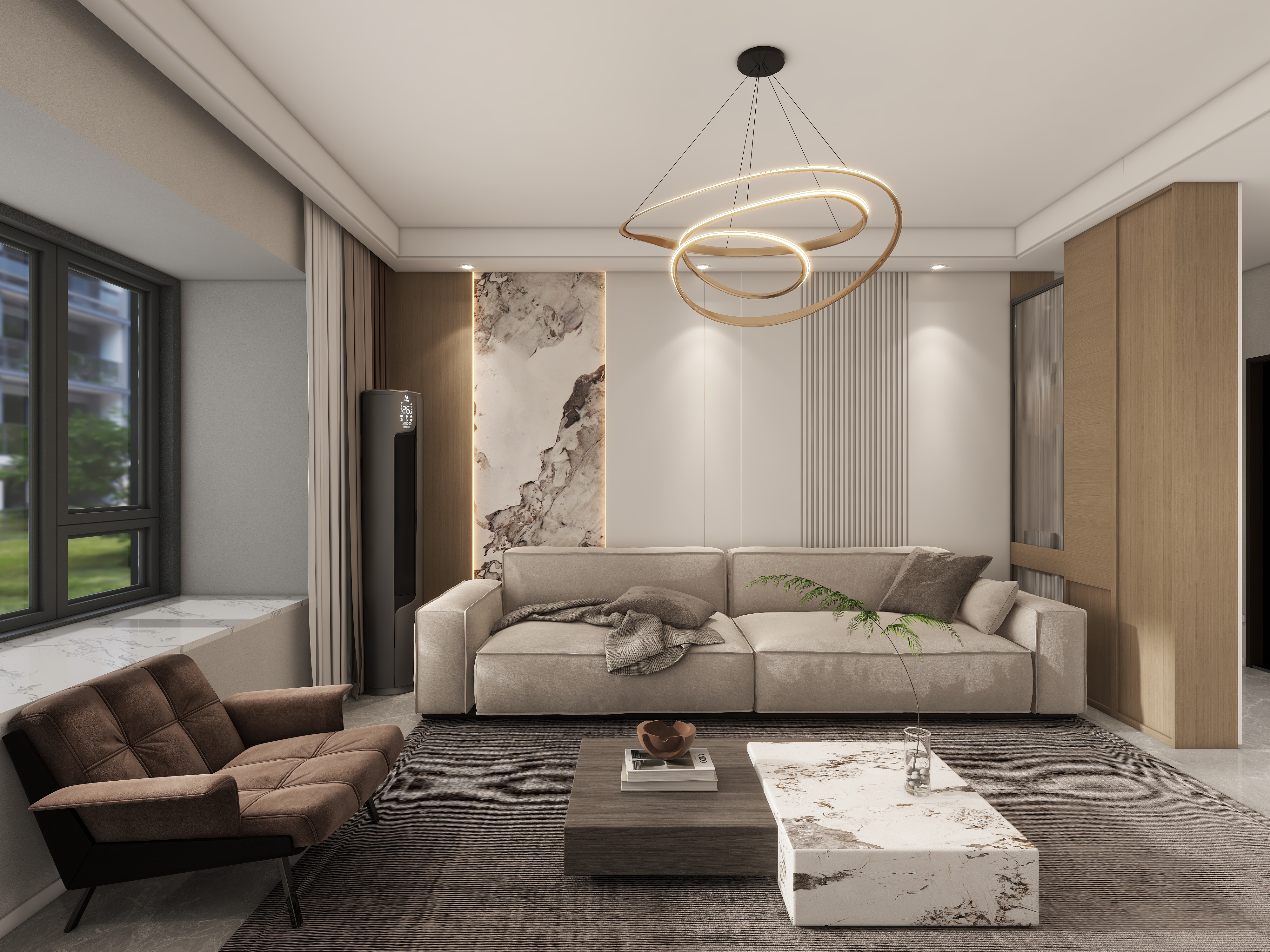 晓明设计工作室.-蔚蓝半岛138㎡3室装修效果图