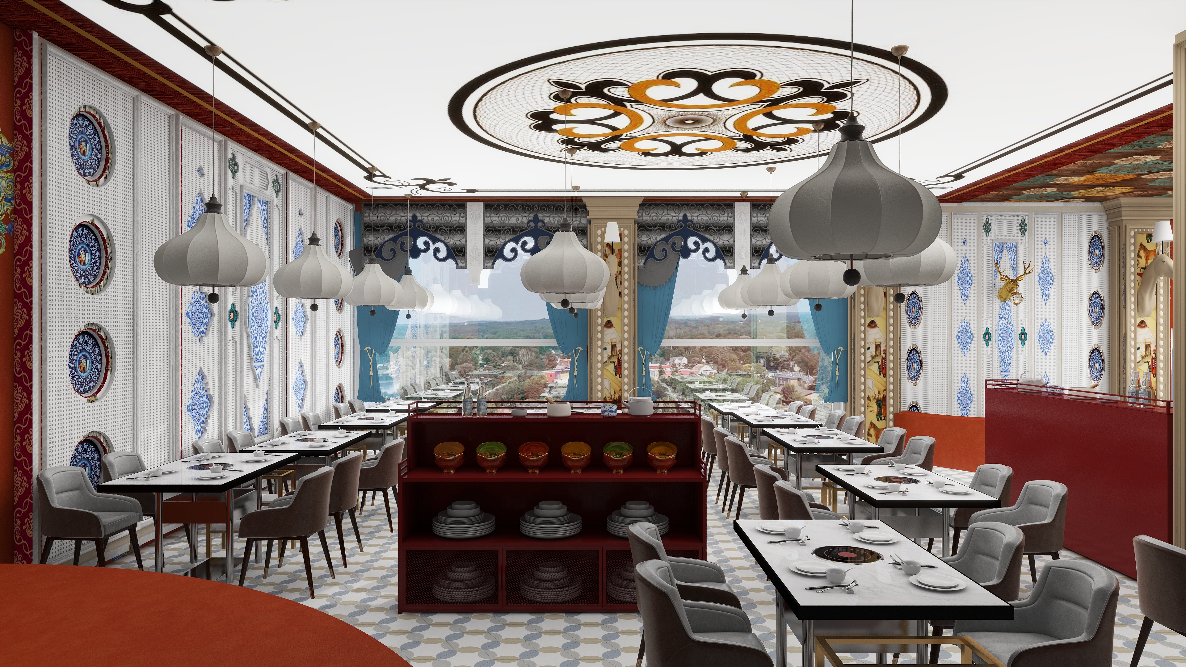 4181GdyE-蒙古特色奶茶火锅-装修设计方案