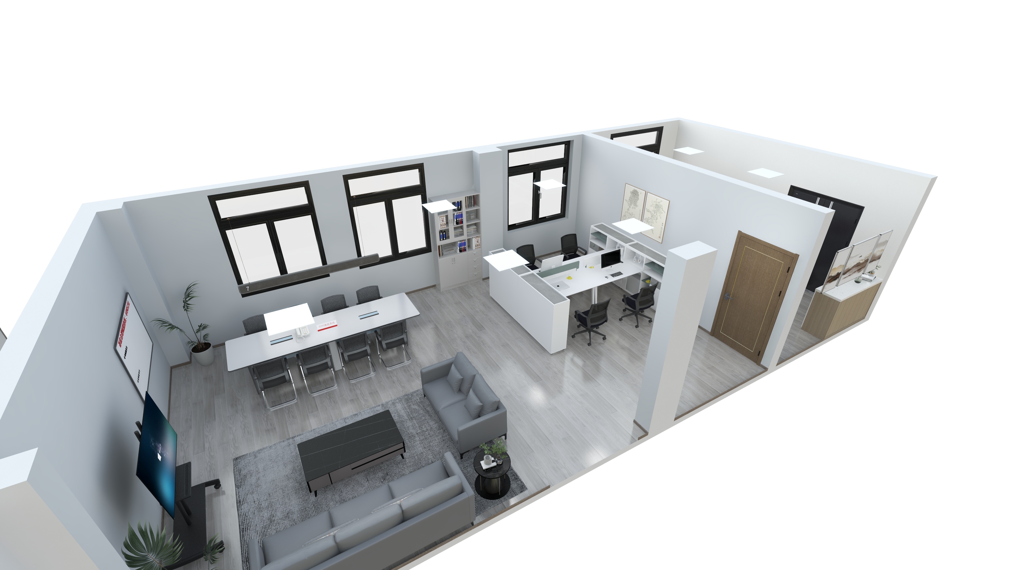 霍元伟-会议室-装修设计方案