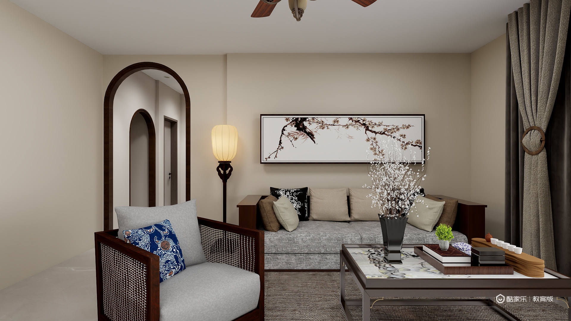 那羽菲-美的云筑127㎡3室-装修设计方案