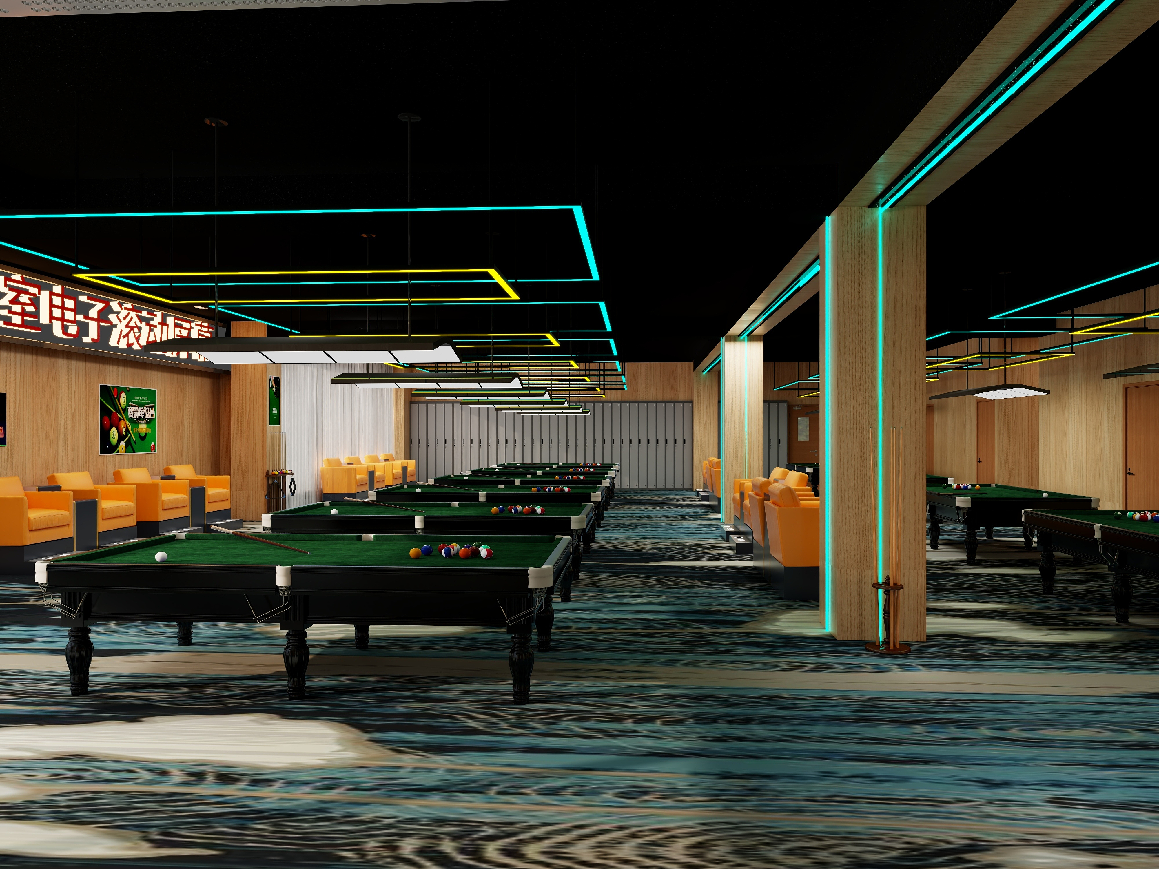 捧着风的晶晶-捧着风的晶晶——台球室设计-装修设计方案