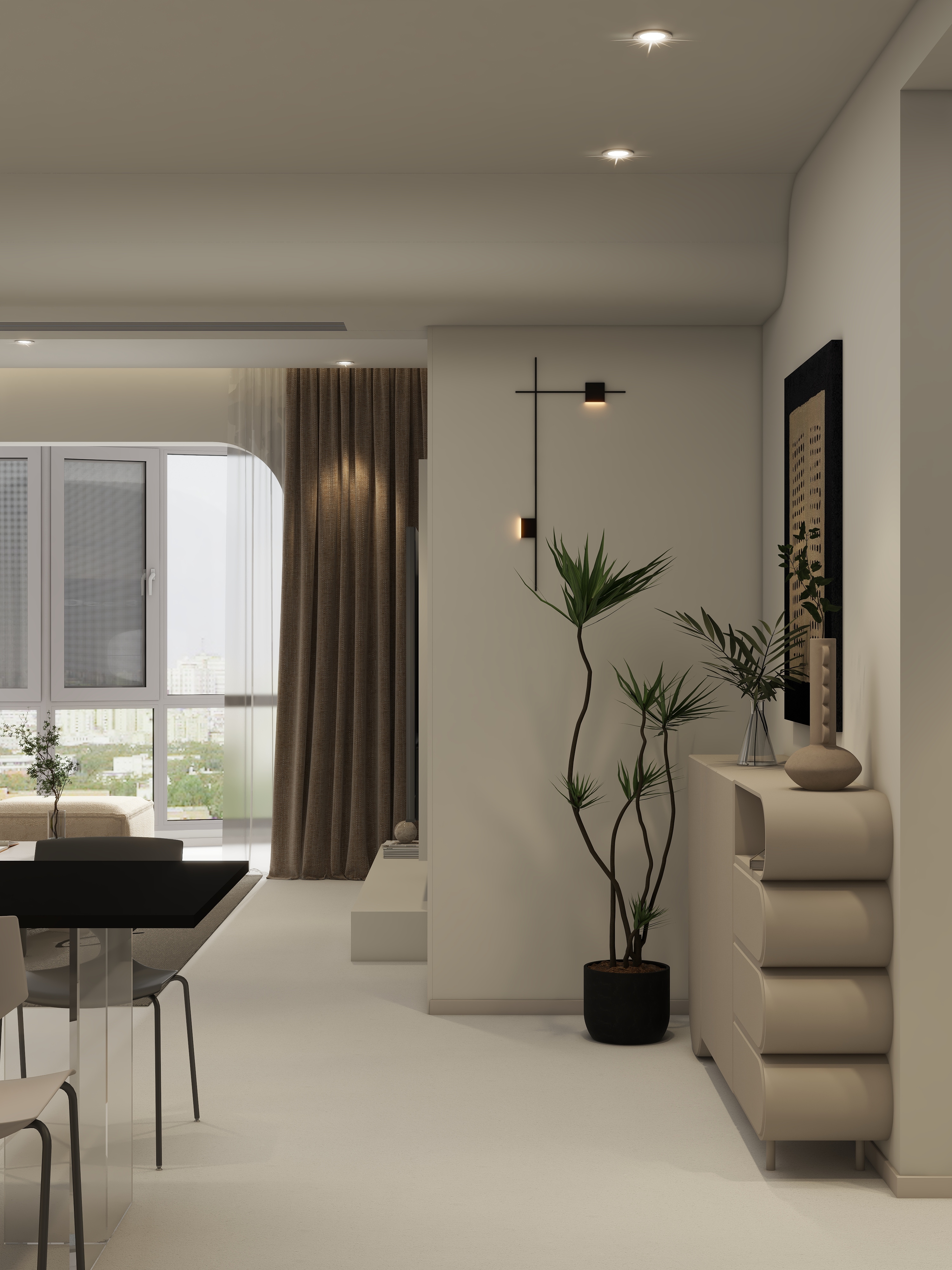 设计师珂源-汉口花园-四期现代简约90㎡2室装修效果图