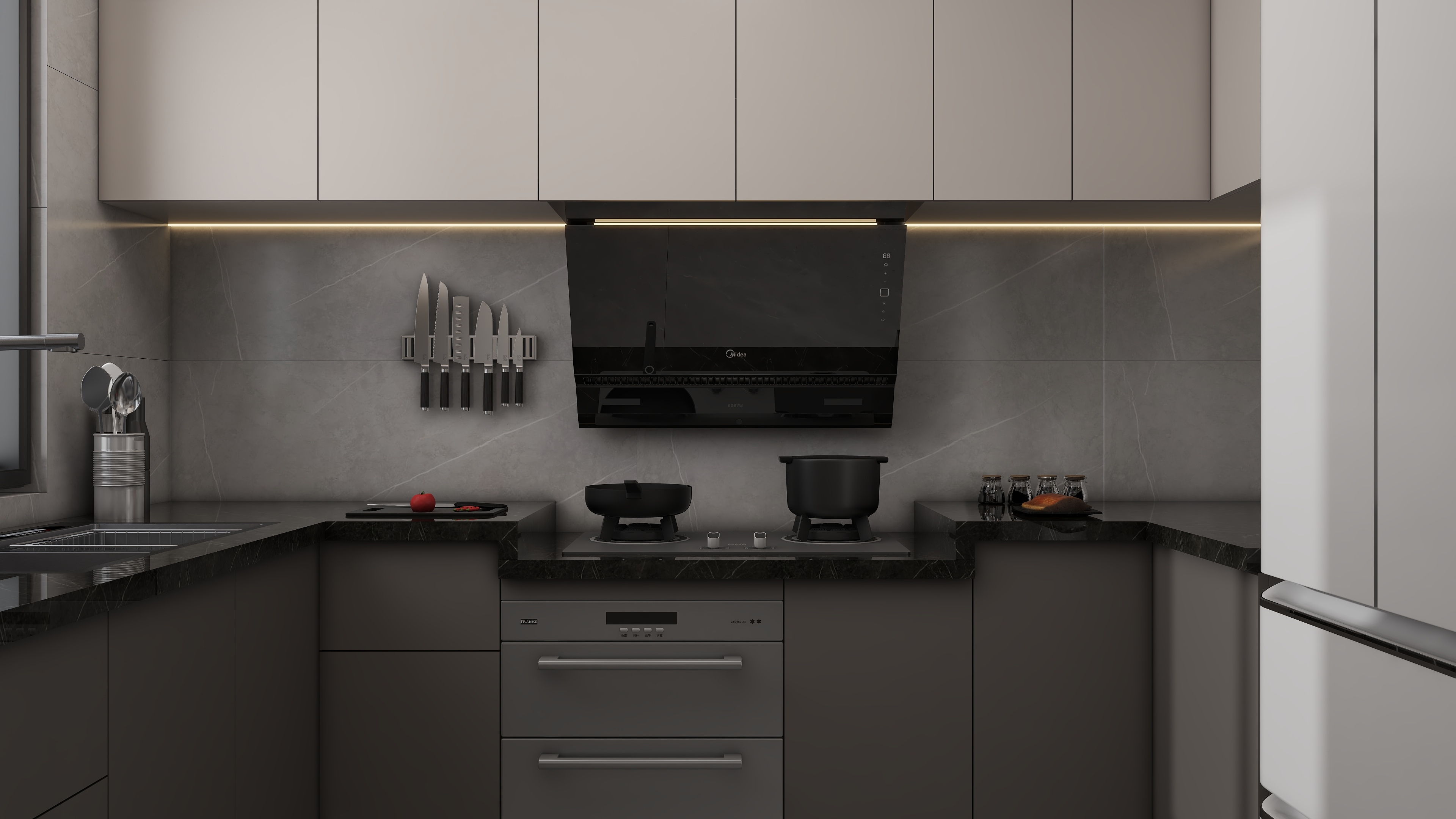 庄育霖-名城阅府89平意式轻奢3室装修效果图