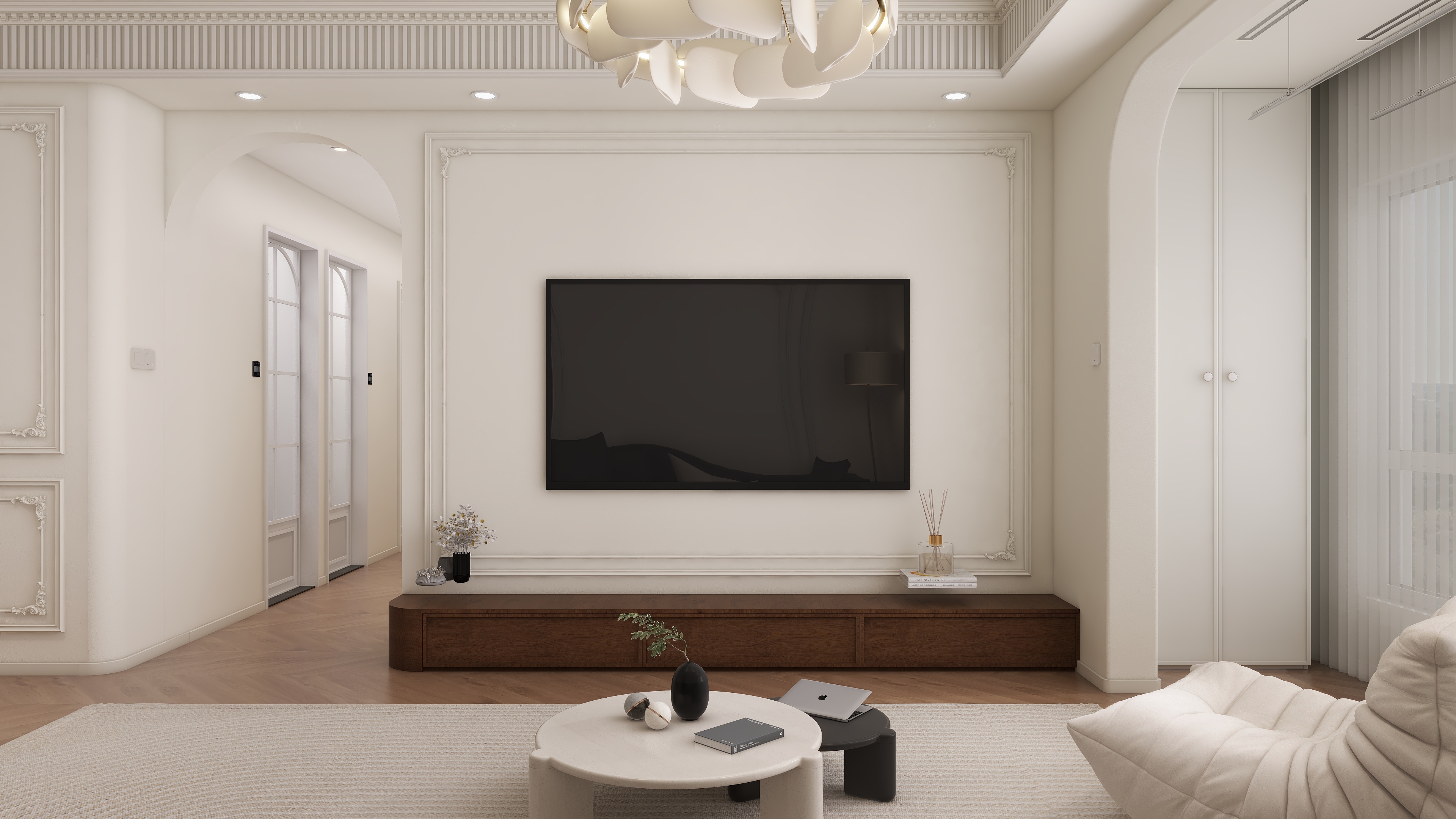 设计师益航-林凯城三室法式奶油风-装修设计方案