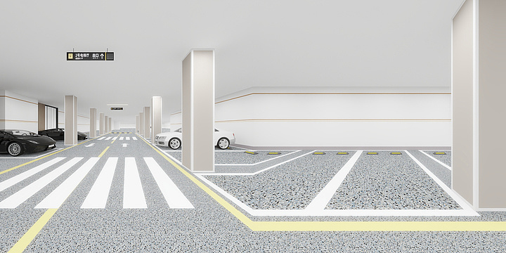 暖瞳家居装饰设计-工装——住宅小区地下车库-装修设计方案