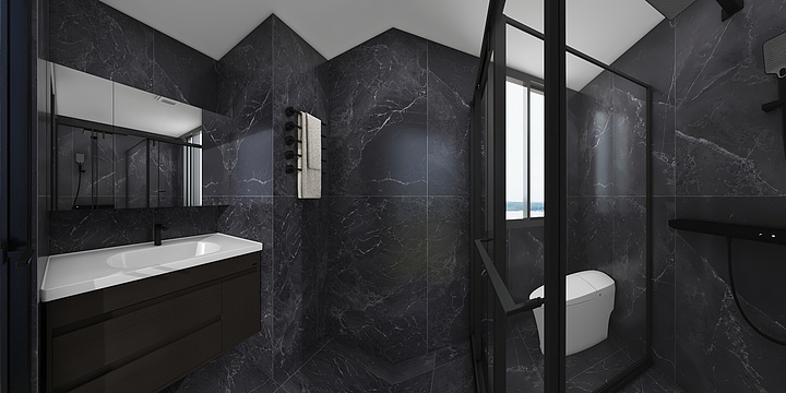 赣州华唯法恩莎-龙南主卫全景效果图-龙南法恩莎-装修设计方案