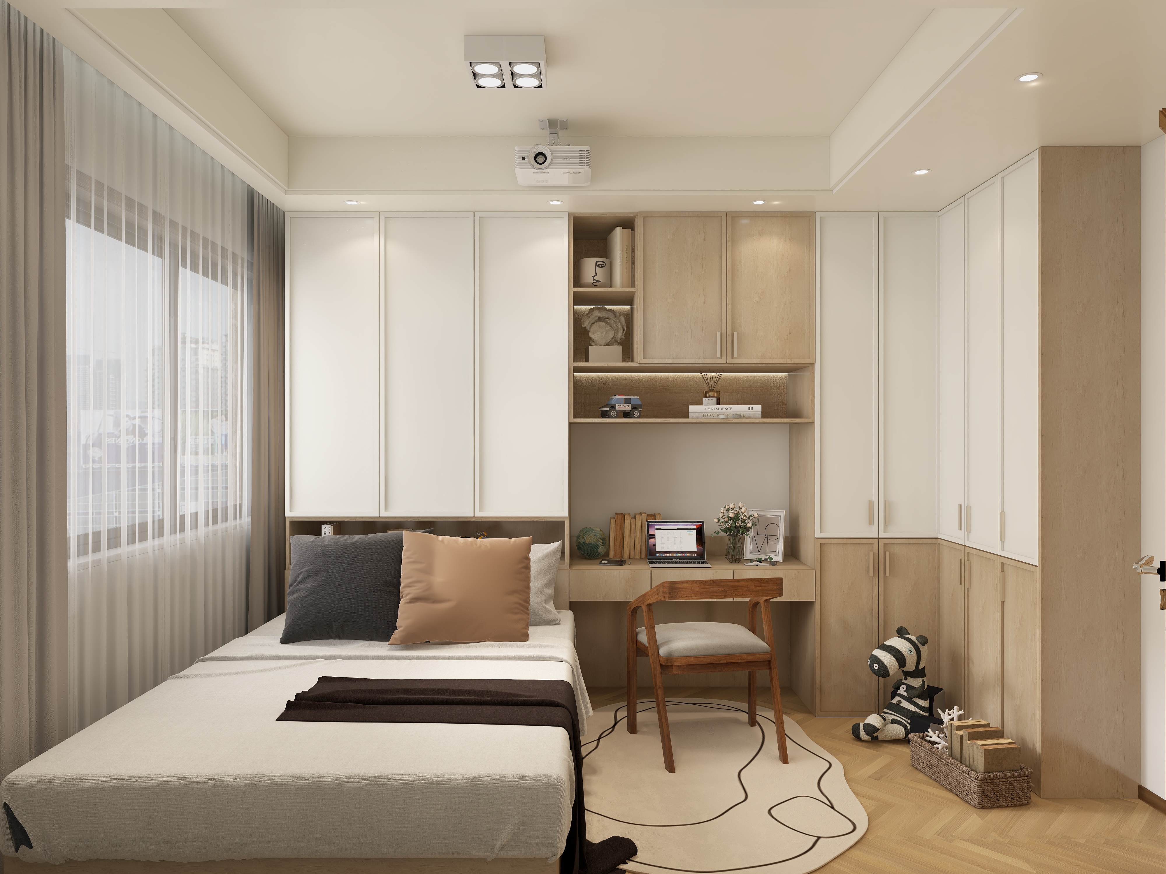 A周素人设计-简约原木风40平装修效果图