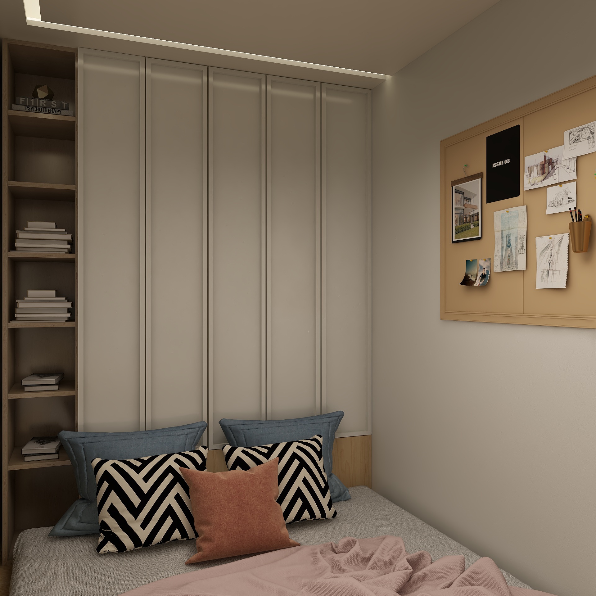 A周素人设计-简约原木风40平装修效果图