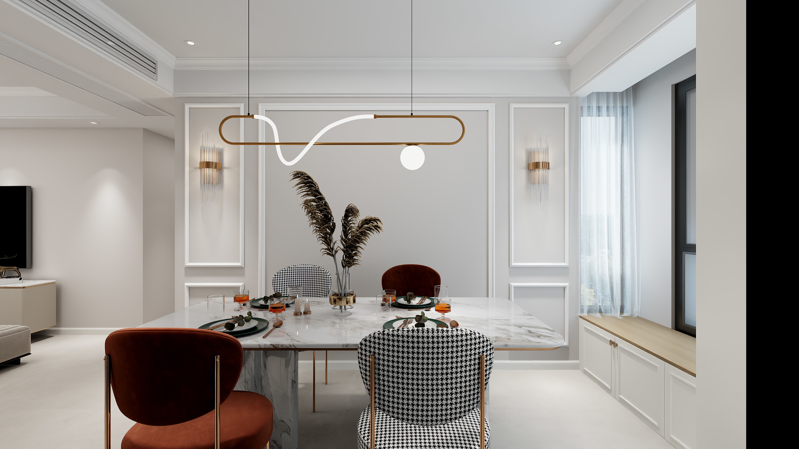 设计师齐安-88㎡3室装修效果图