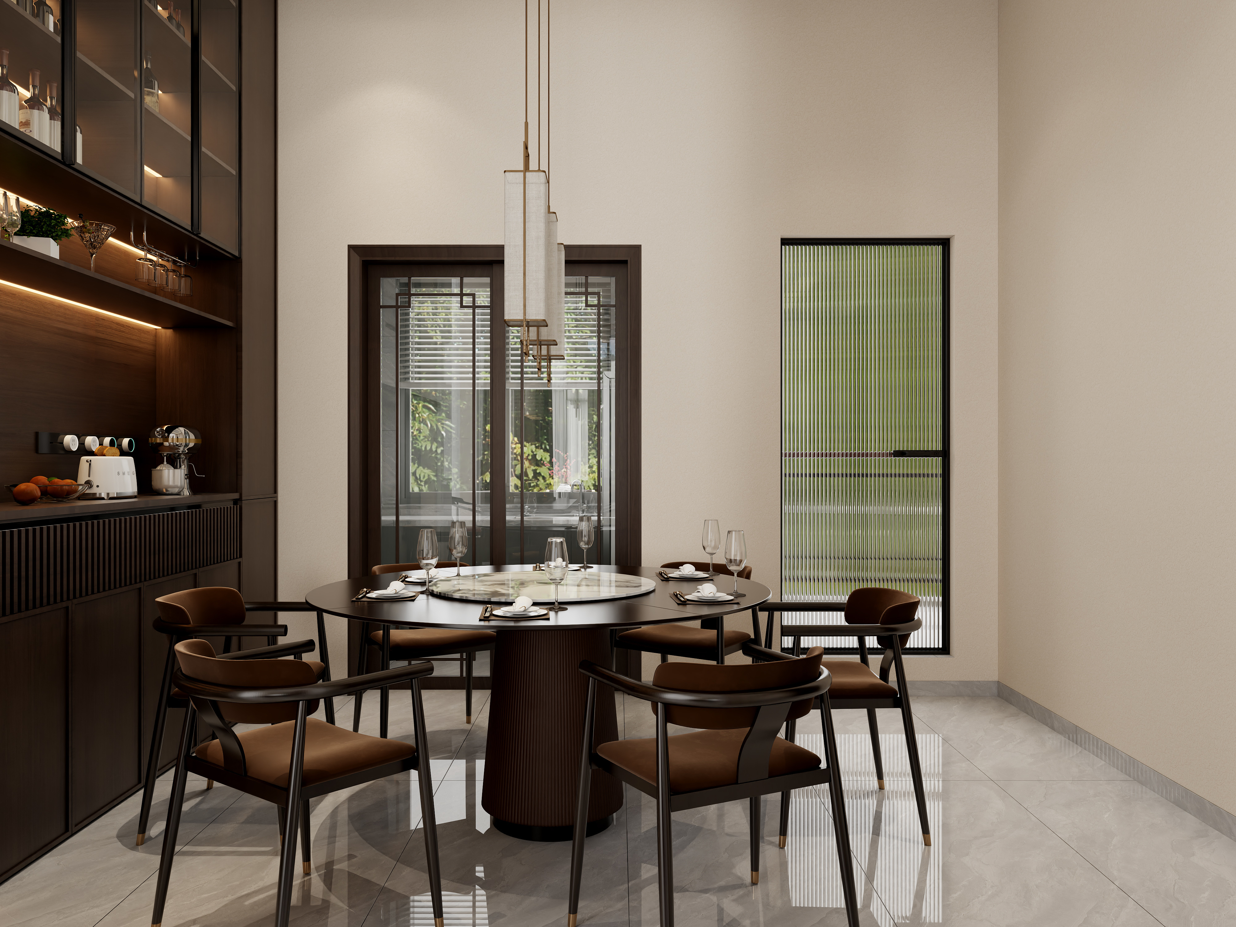 龙珠设计-新中式-狮子湖装修效果图