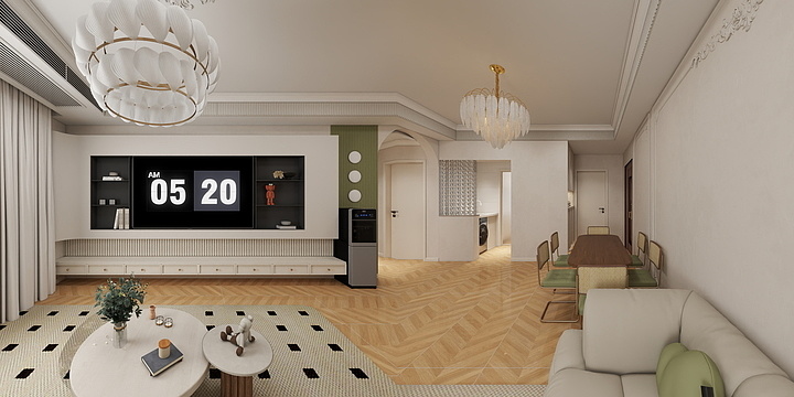 蒲公英设计工作室-水韵池阳-15#1204--奶油风--宜居木门--闫磊-装修设计方案