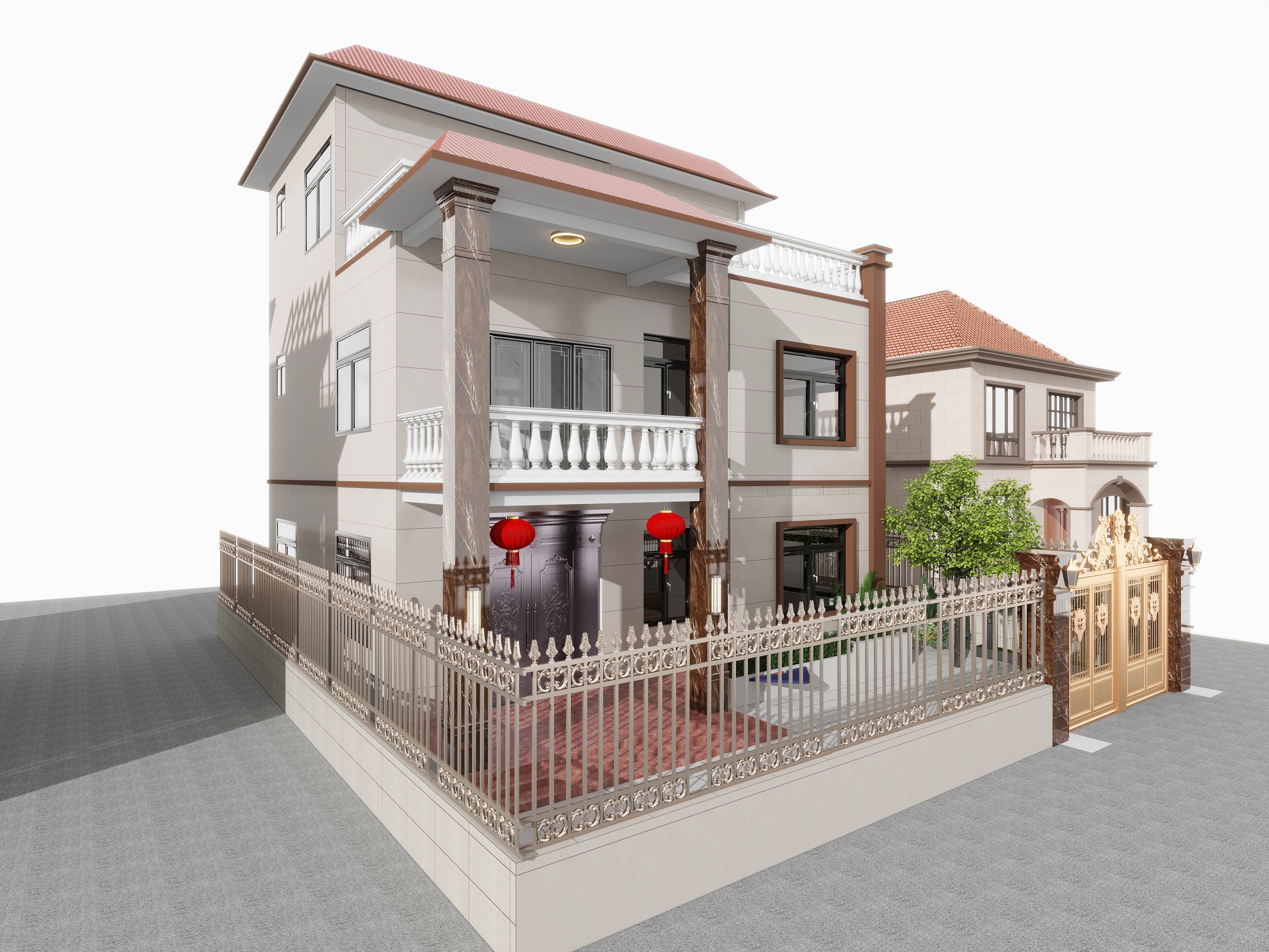 光fvxe-400m²三层自建房装修效果图