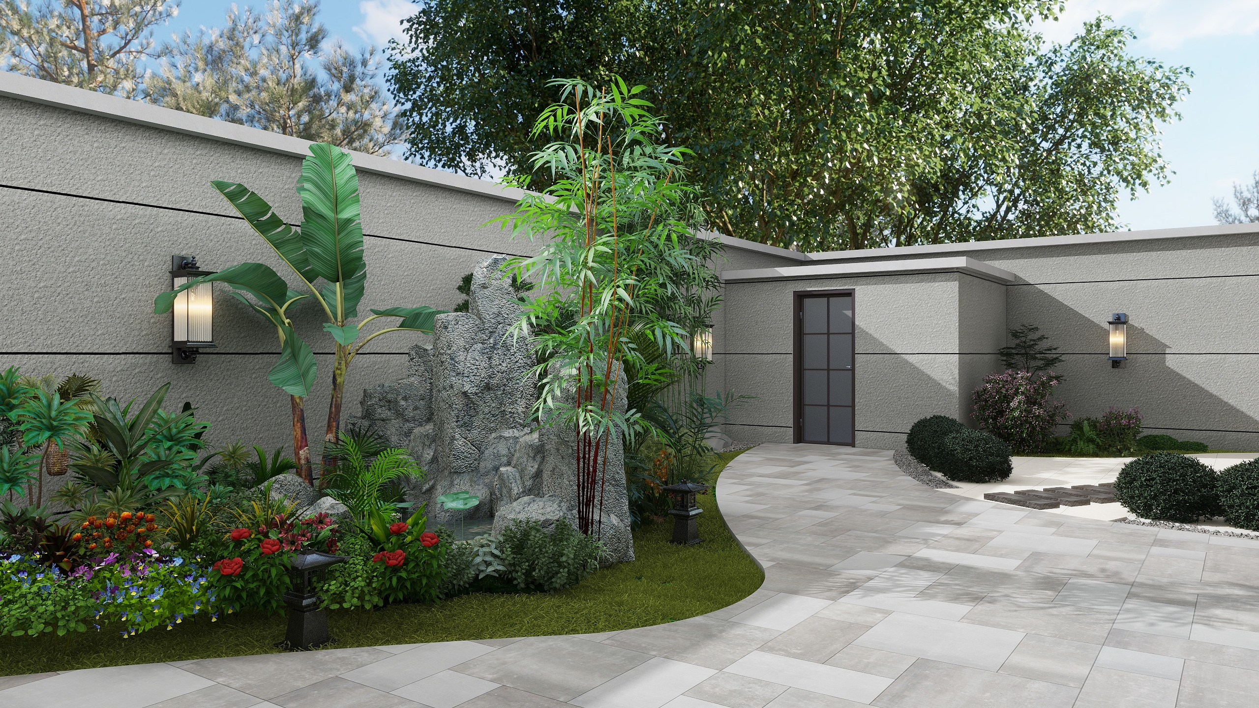 李江涛-自建房小院装修效果图