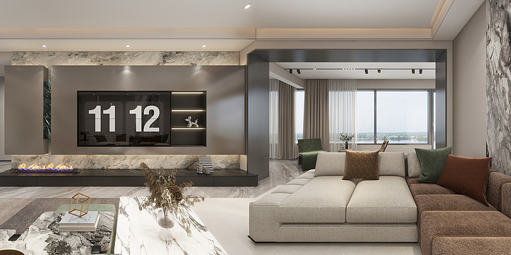 魏艳双-贵德帝景南苑现代简约138㎡3室-装修设计方案