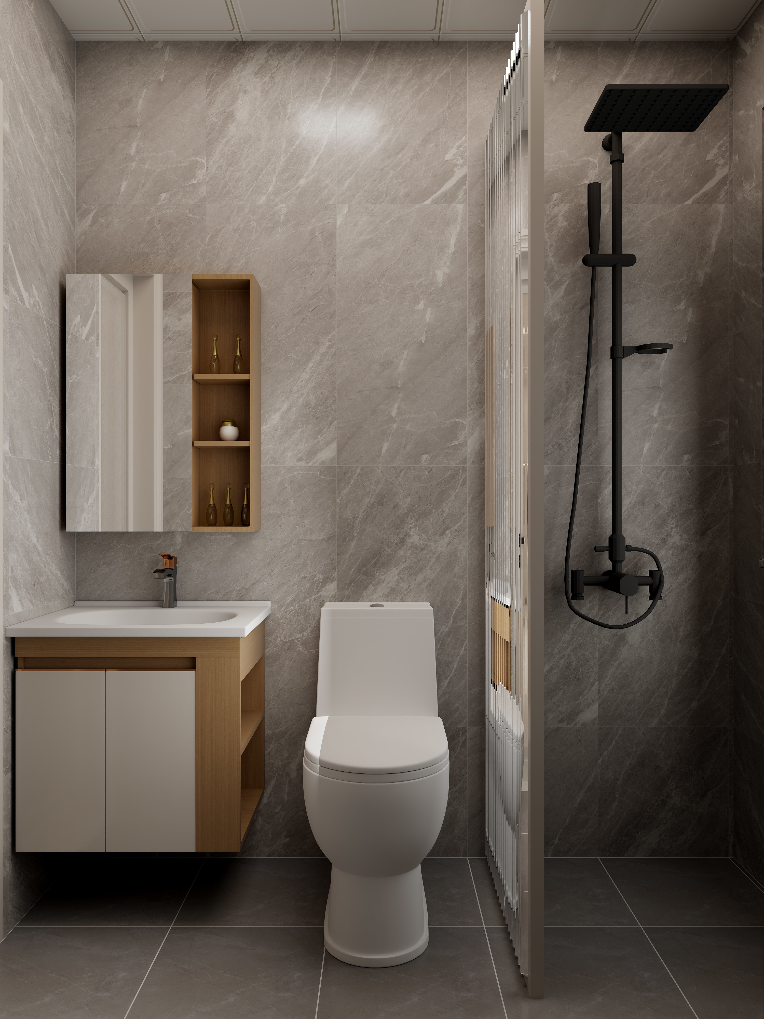 壹诺设计工作室-115㎡3室-原木风 装修效果图