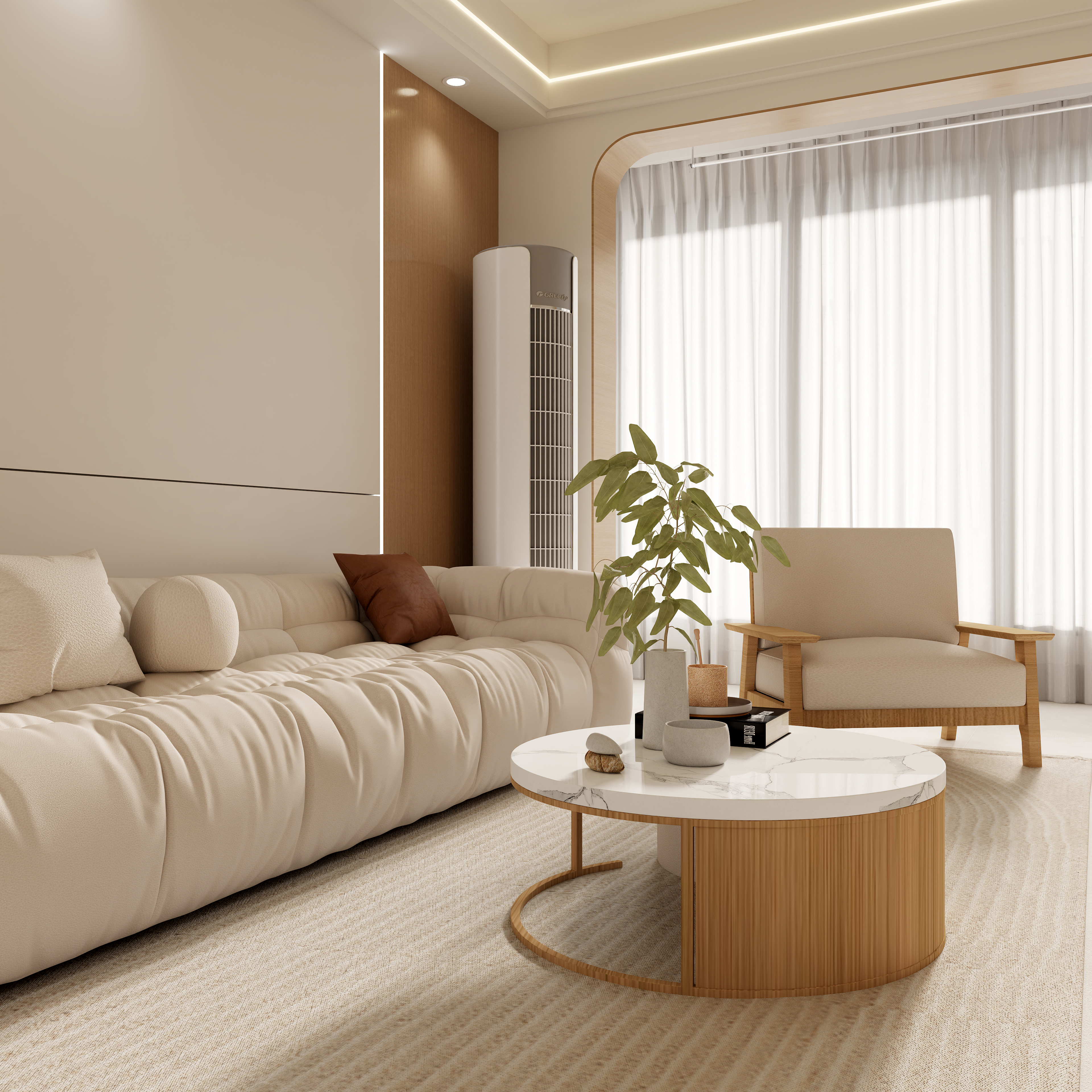 壹诺设计工作室-116㎡3室-原木风 装修效果图