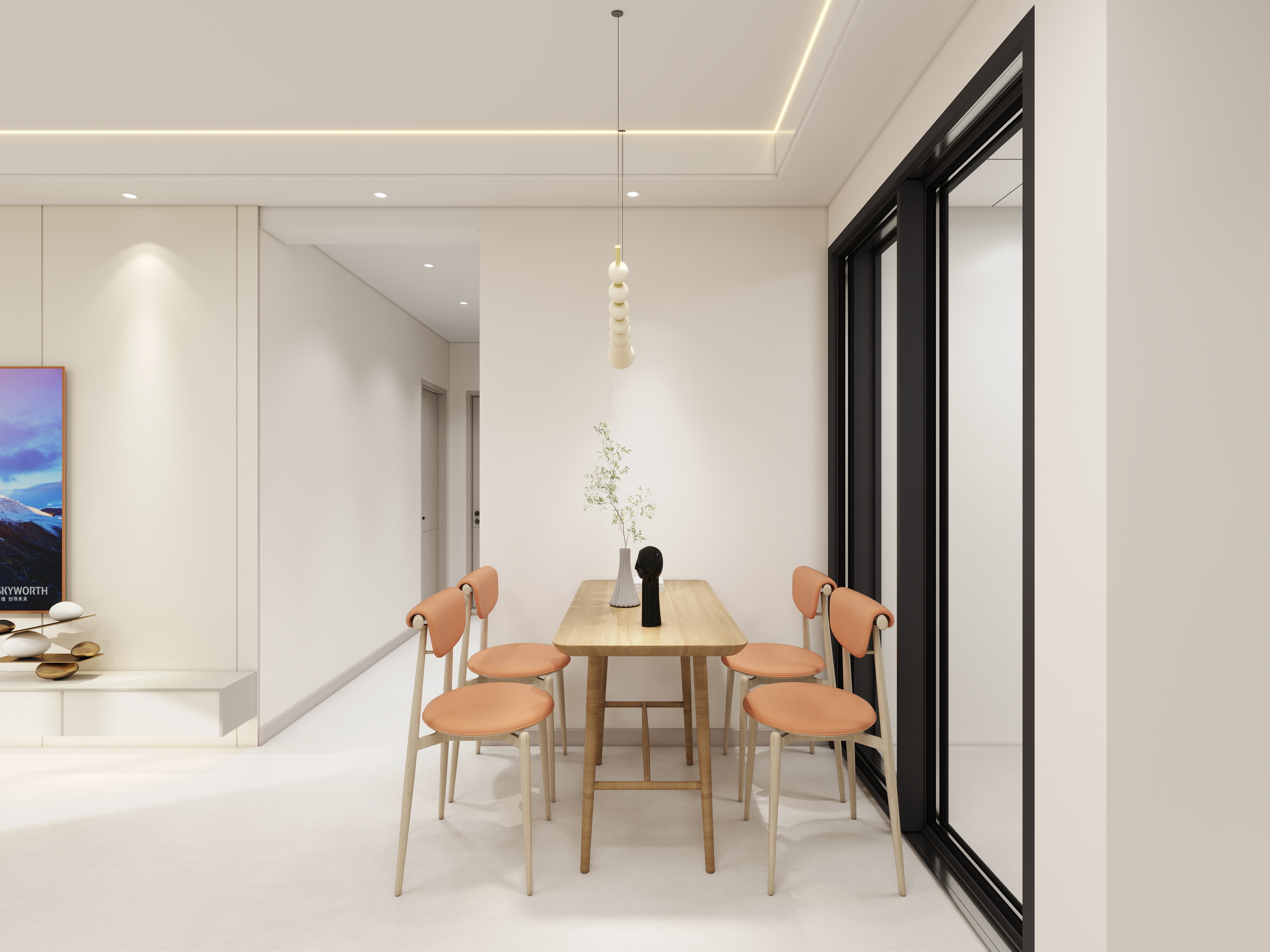 艺雅丽-101平奶油风装修效果图