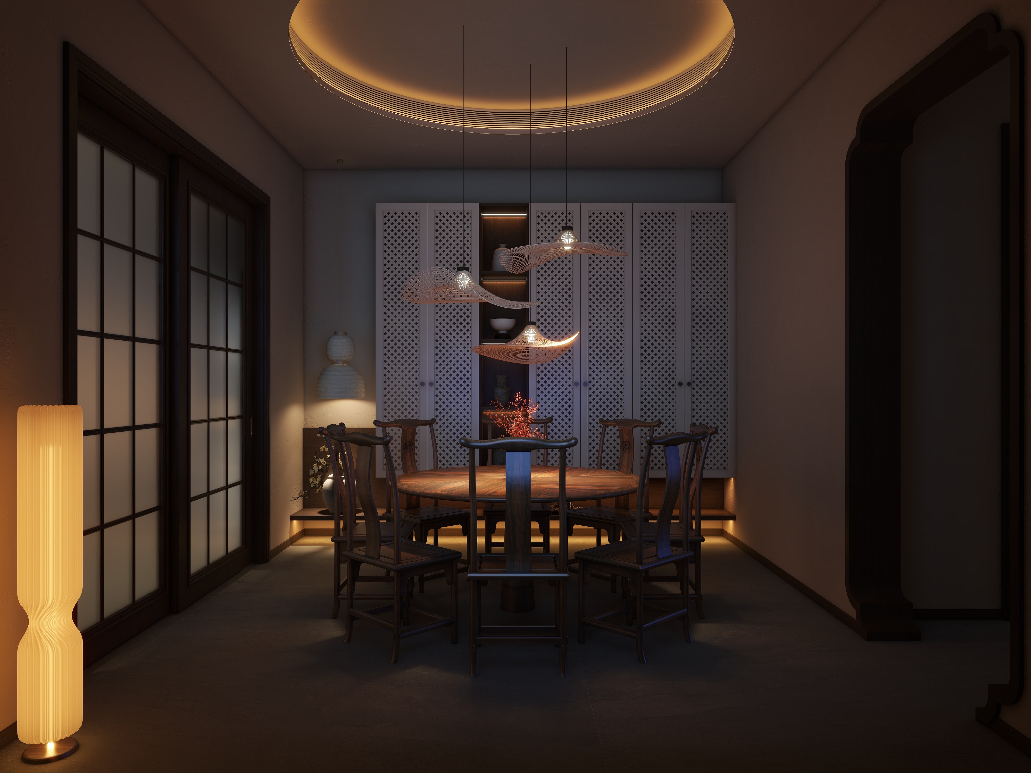 茶韵风轻-千年宋式百世李宅装修效果图