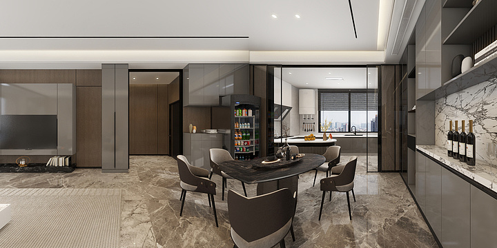 D設計事務所-天元府202㎡四房雅居设计-装修设计方案