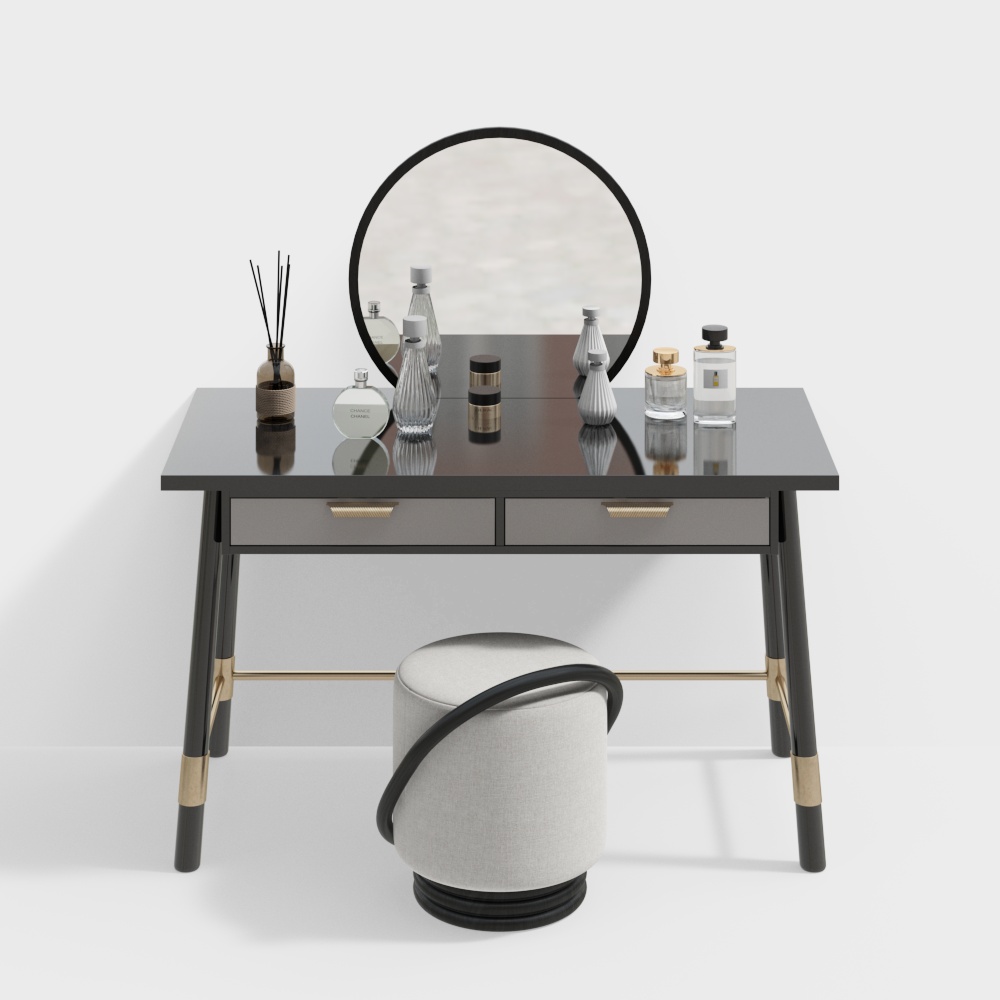 新中式梳妆台凳组合