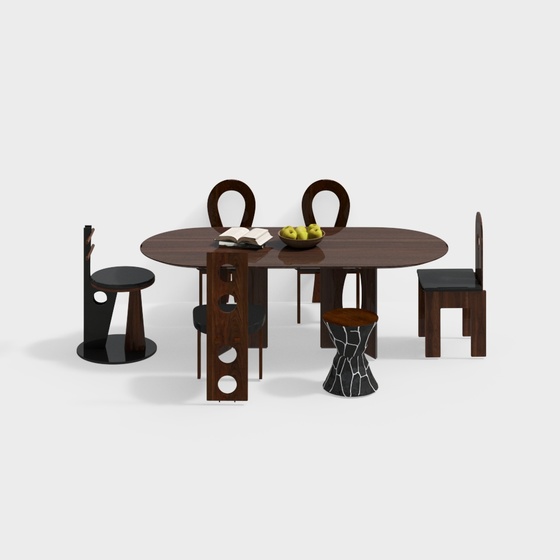 Chinese style dining table and chair set