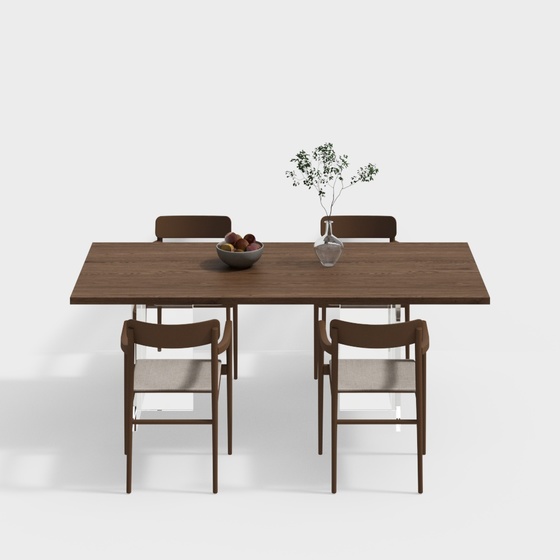 Wabi-sabi dining table and chair set