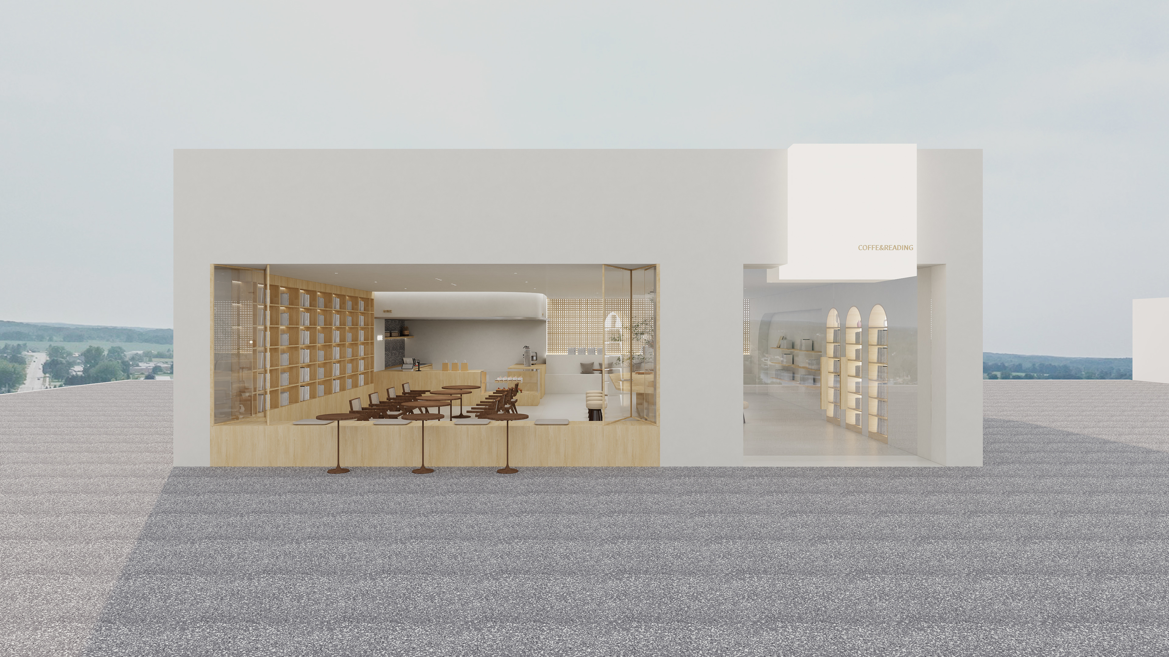 GhostDaddy-奶油咖啡+书吧融合店185㎡-装修设计方案