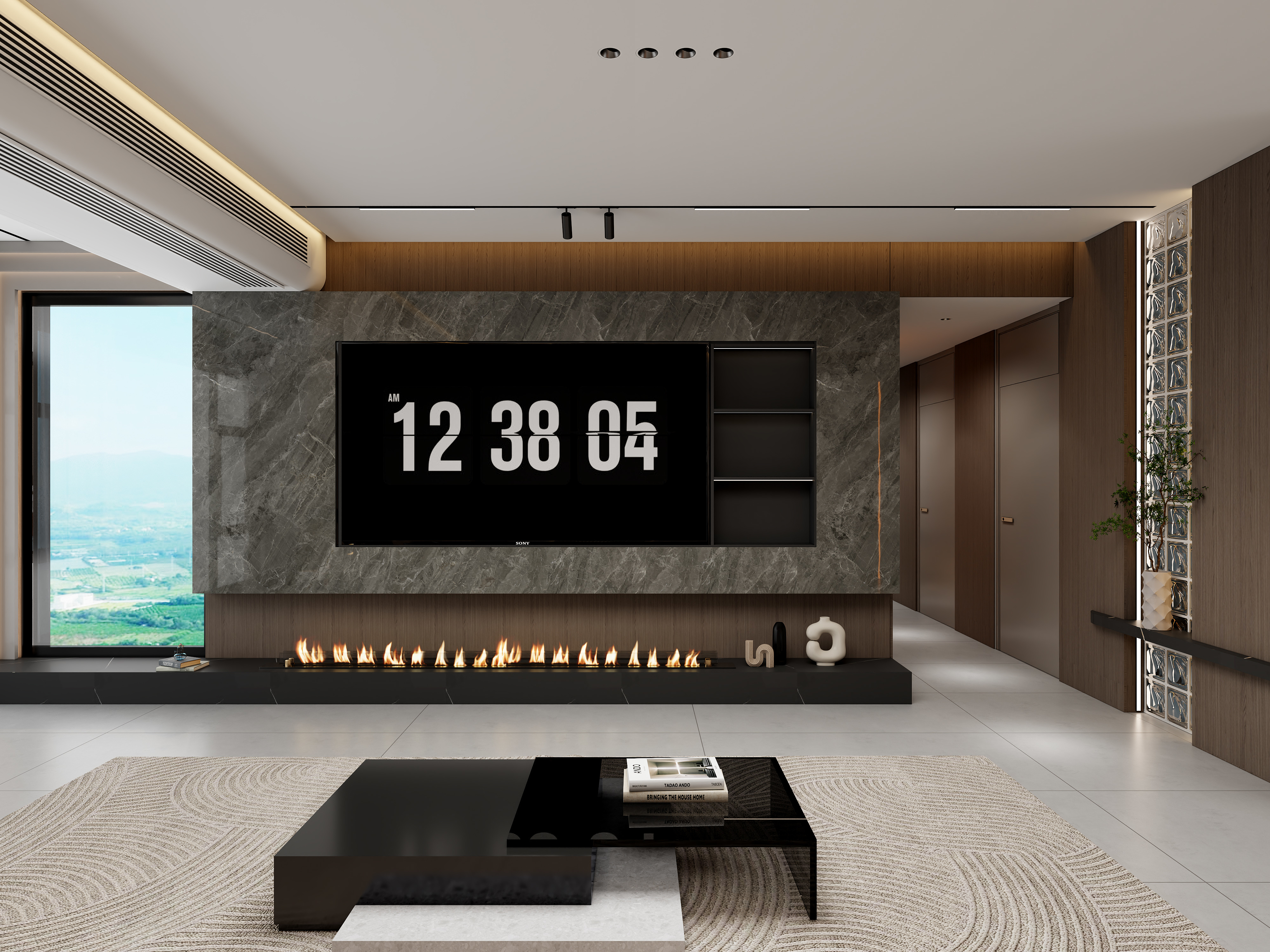 初见青山-潇湘山水城160平意式装修效果图