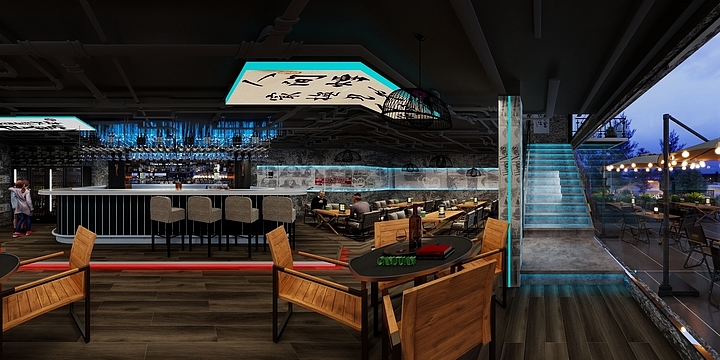 时蓝设计丶SLdesign-南湖创造-酒吧-装修设计方案