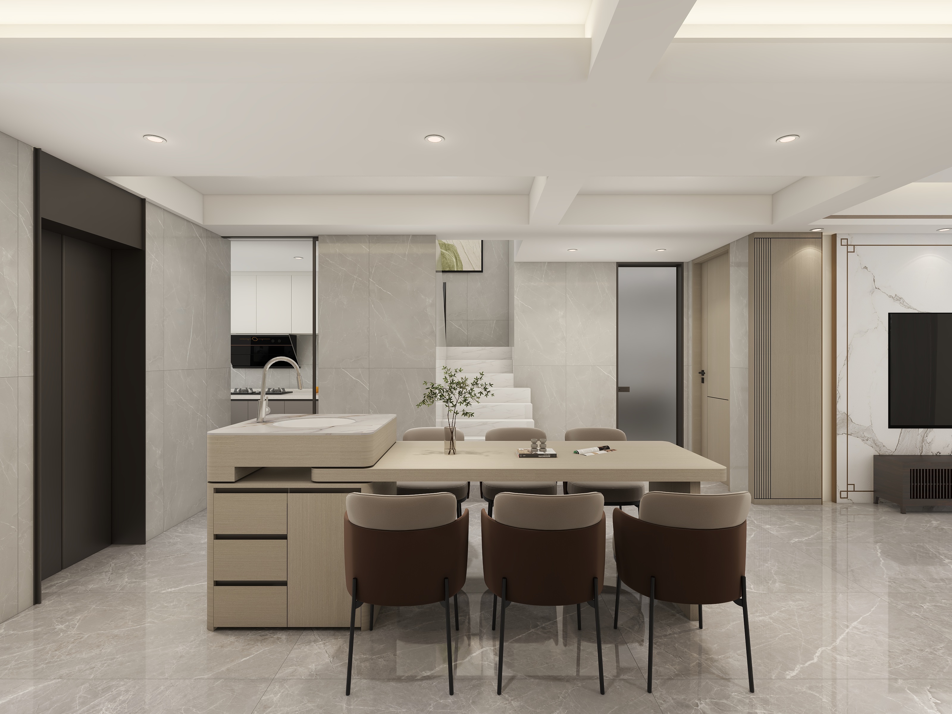 惠州装修找沫竹-惠州-天宸原著别墅-银梨装修效果图