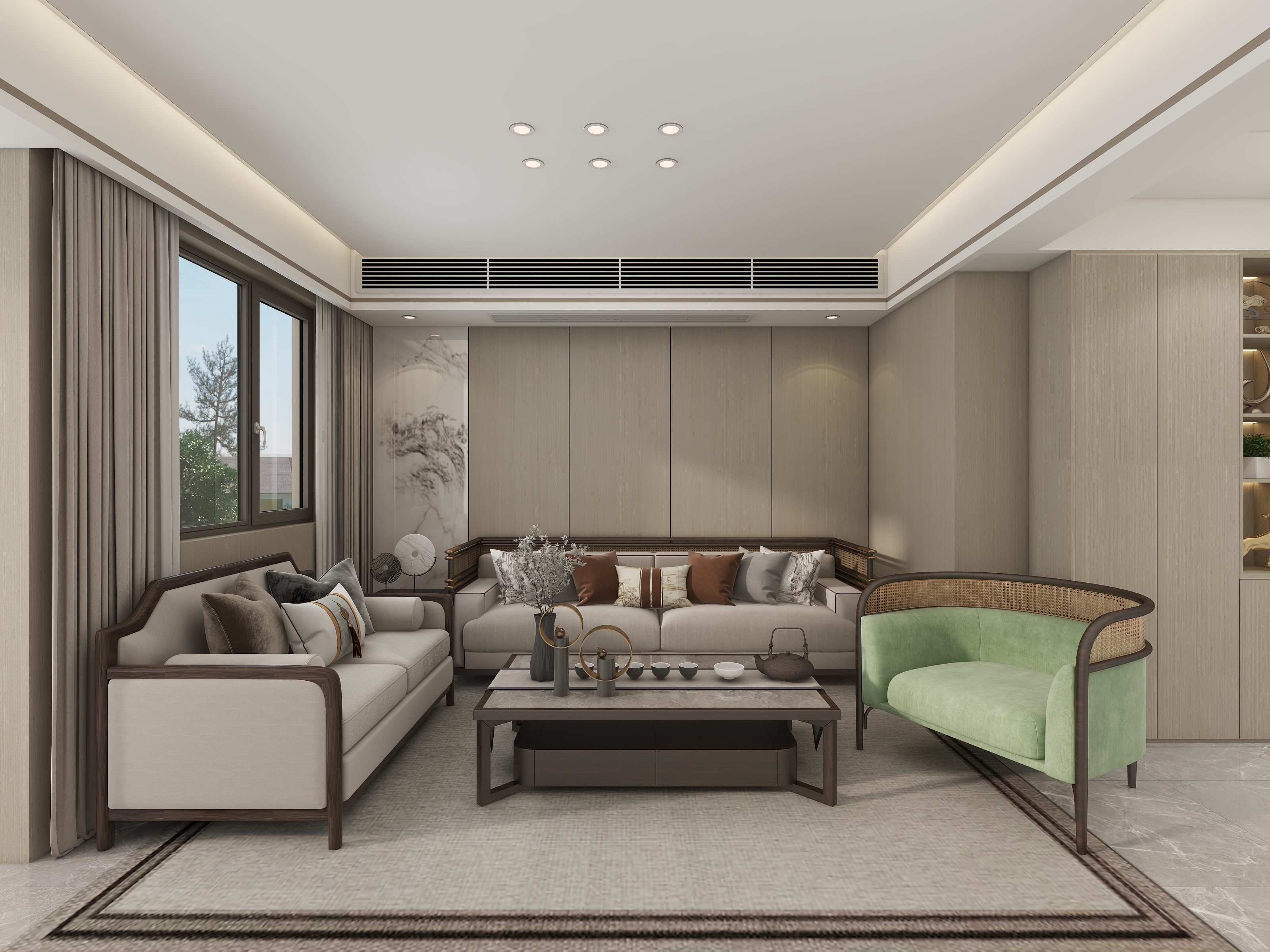 惠州装修找沫竹-惠州-天宸原著别墅-银梨装修效果图