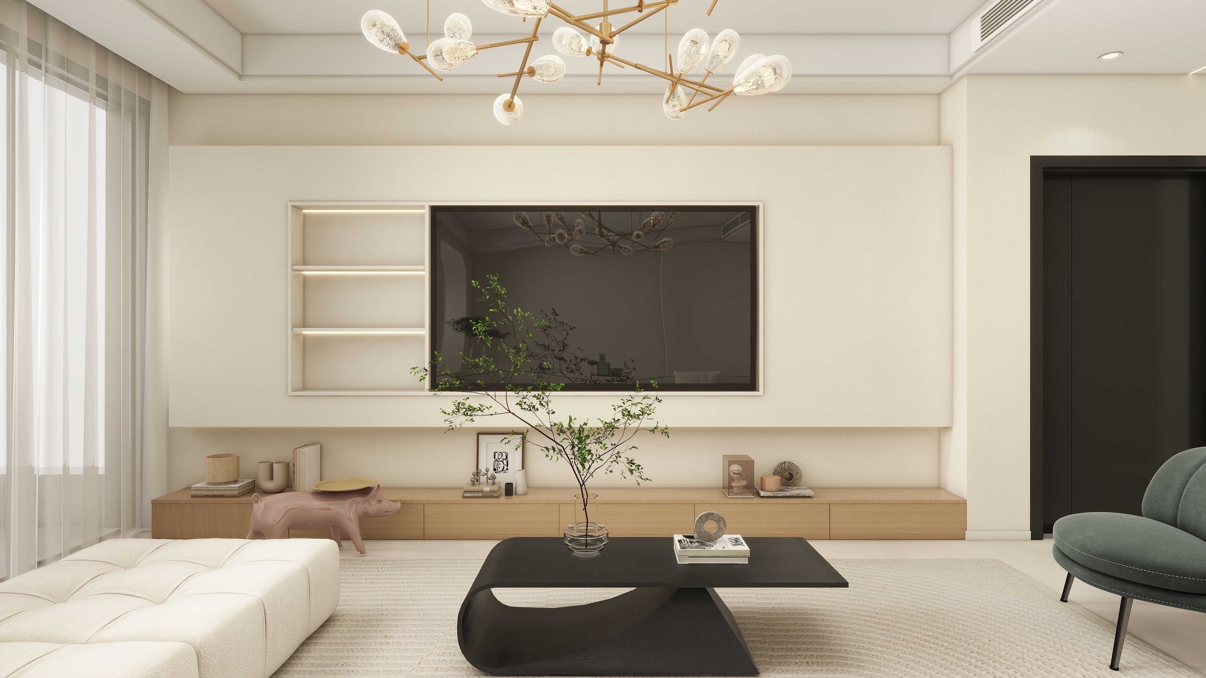 设计师孙行-金水湾128平方奶油风-装修设计方案