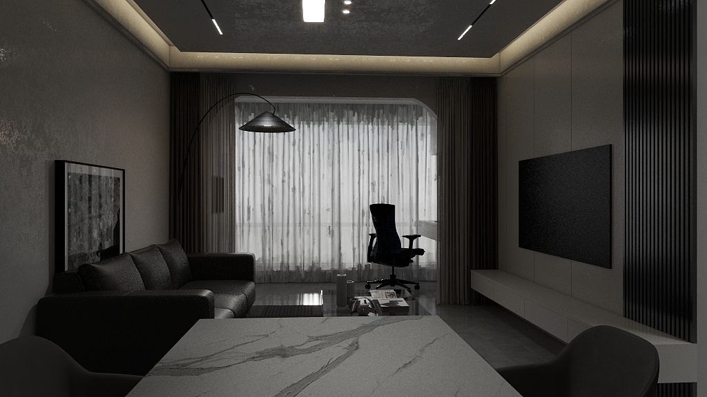 简笔戏子-黑白灰-装修设计方案