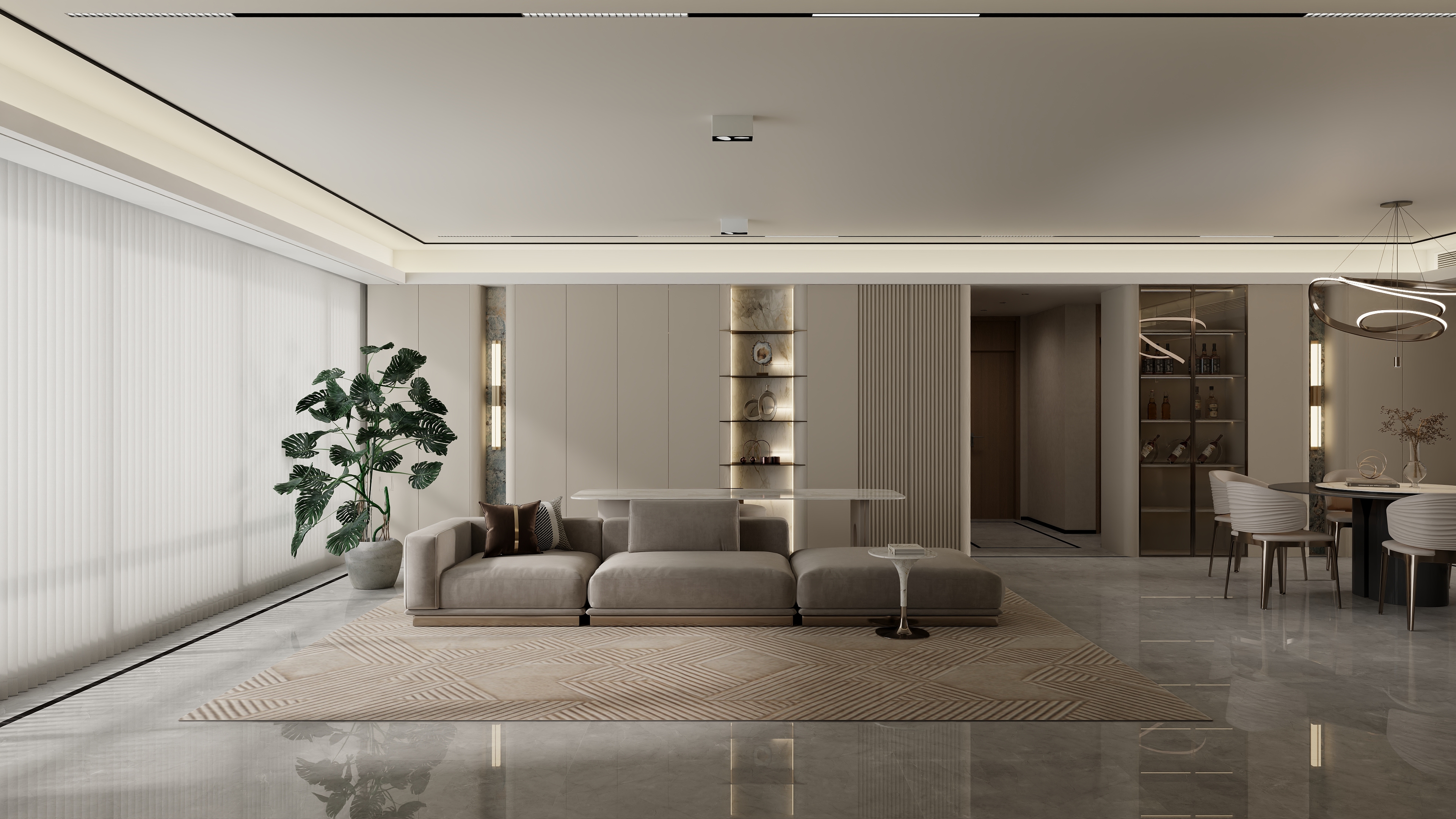 至简名设一钱春-240平现代轻奢大平层【何】装修效果图