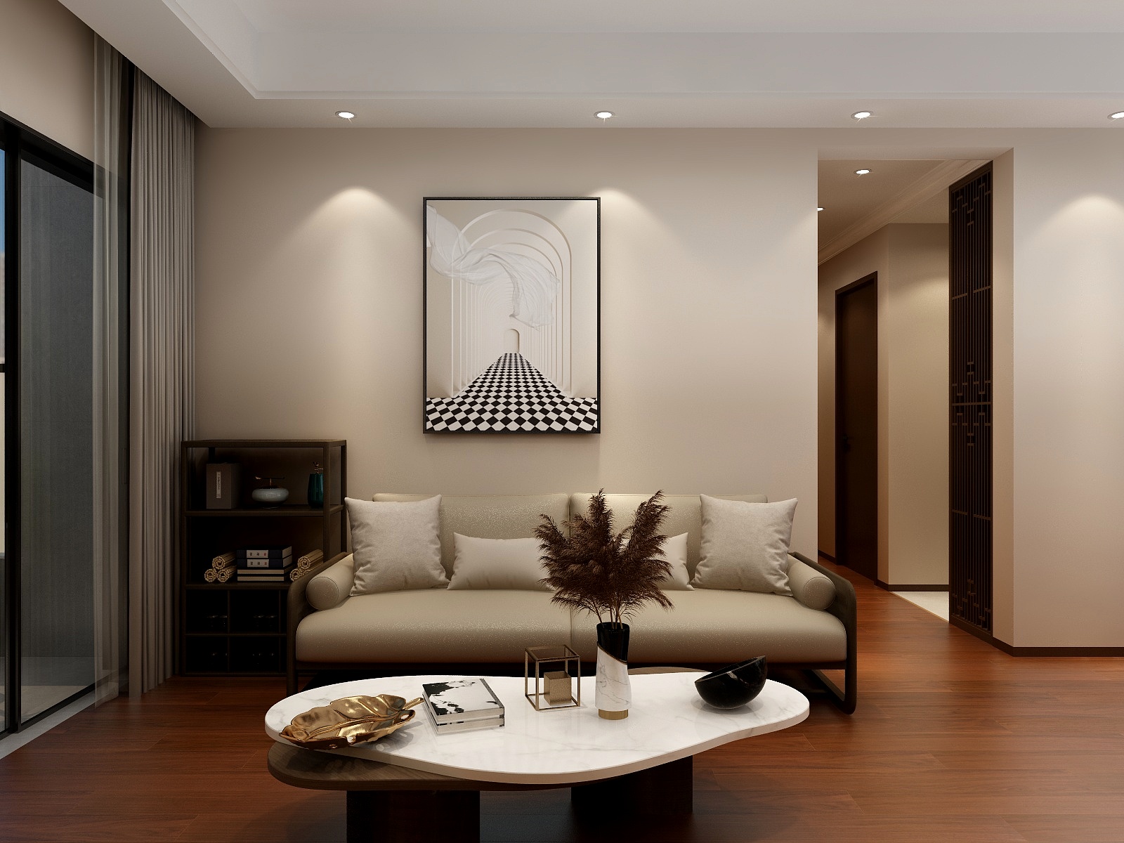 湛智华-现代中式111平4房 深铁懿府装修效果图