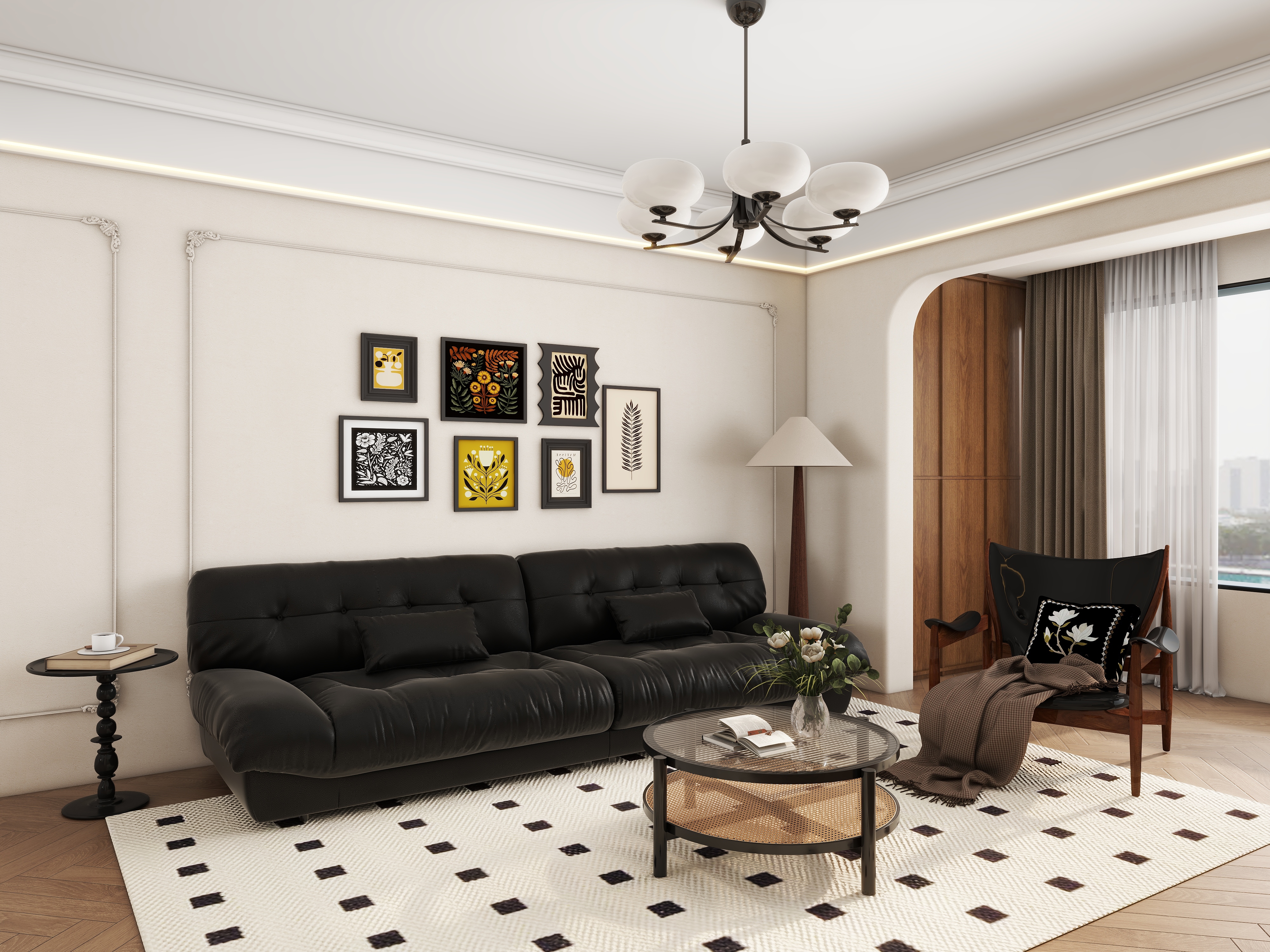 自定义木作空间-天悦湾中古风案例-装修设计方案