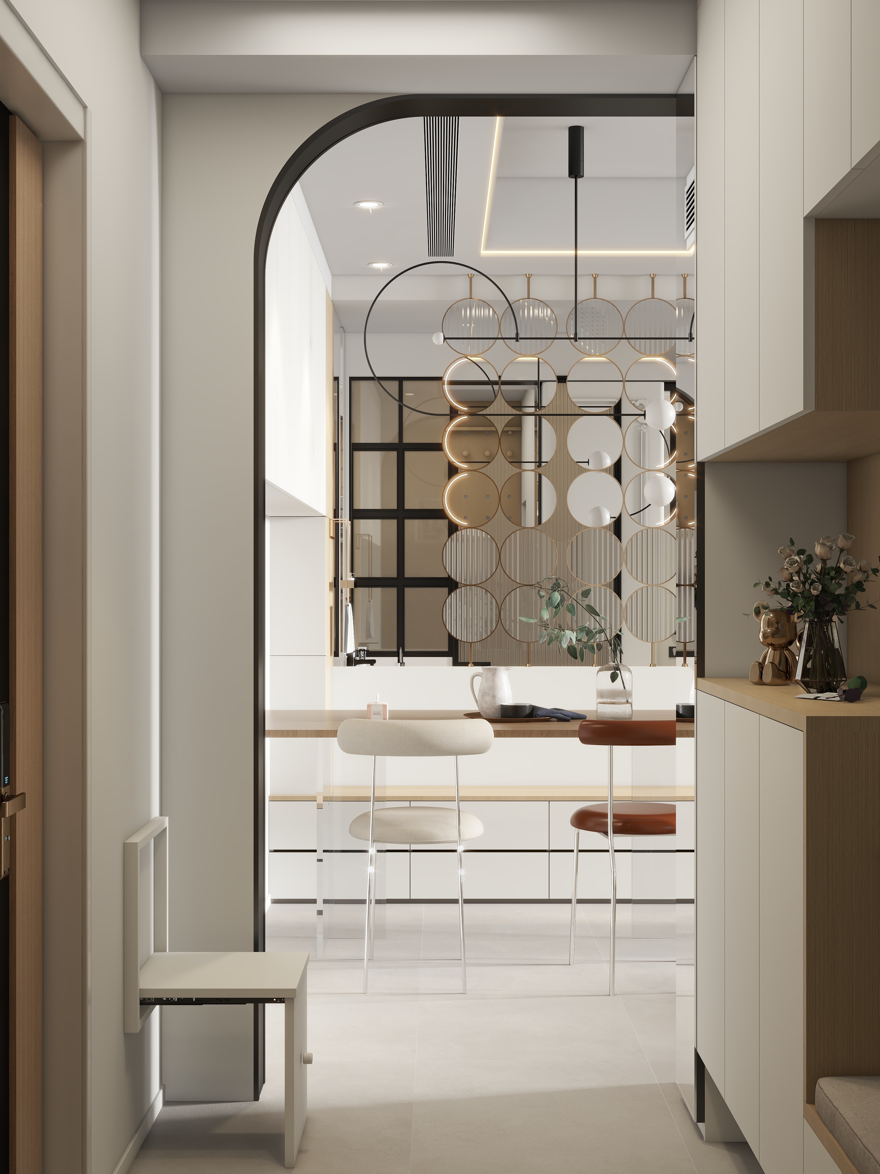 设计师珂源-万科汉口传奇原木61㎡2室装修效果图